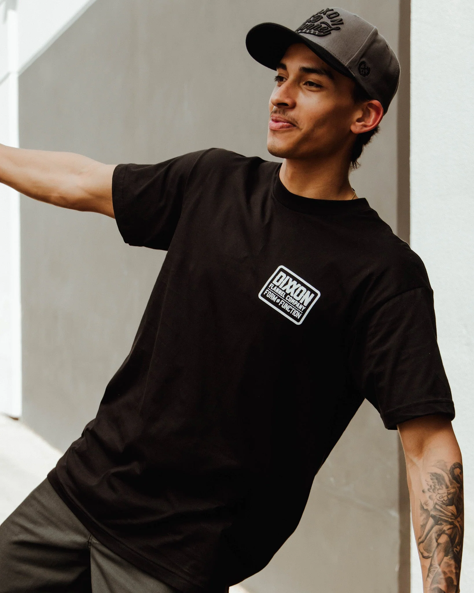 White Classic T-Shirt - Black - Image 2