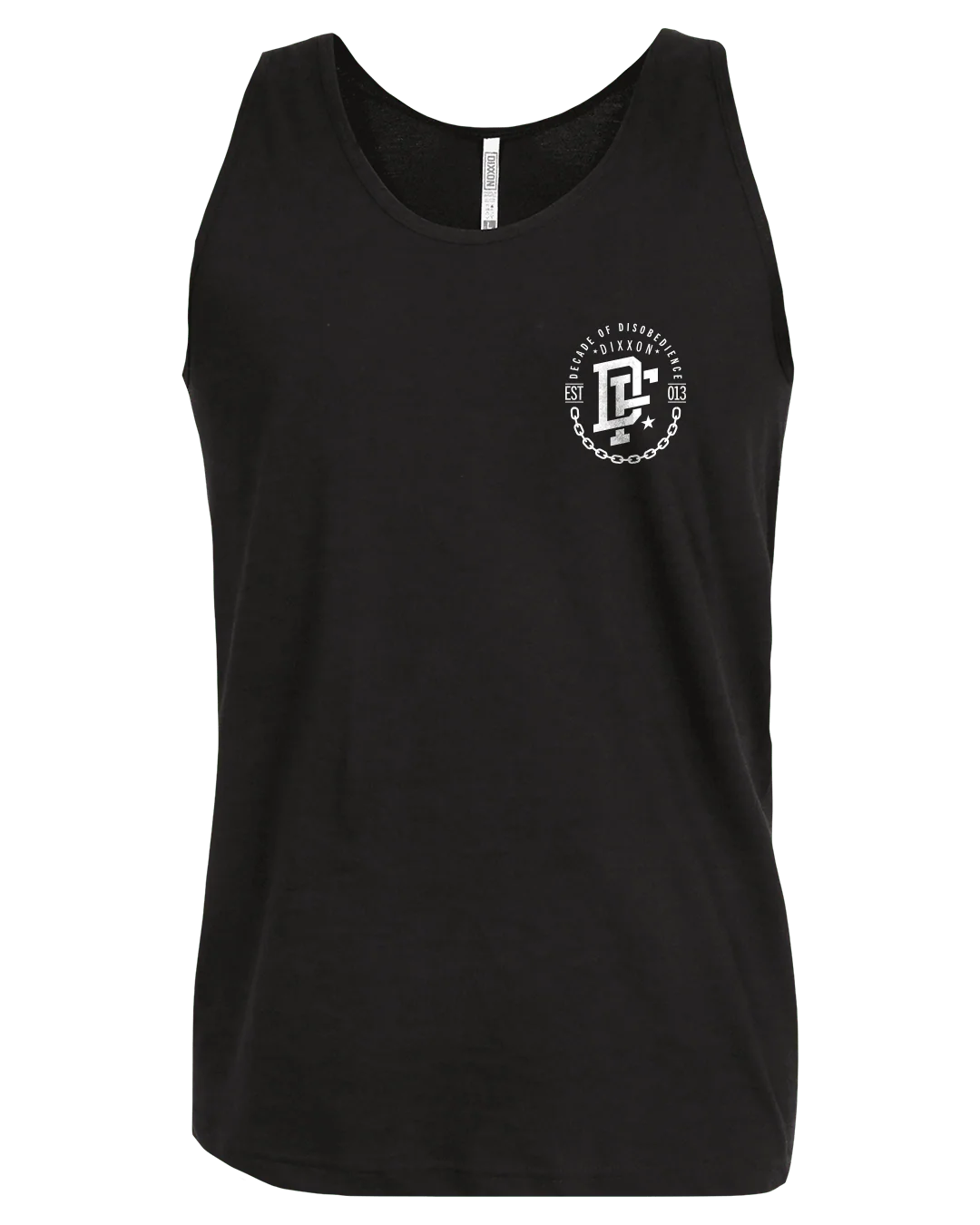 White Disobedience Tank - Black - Image 2