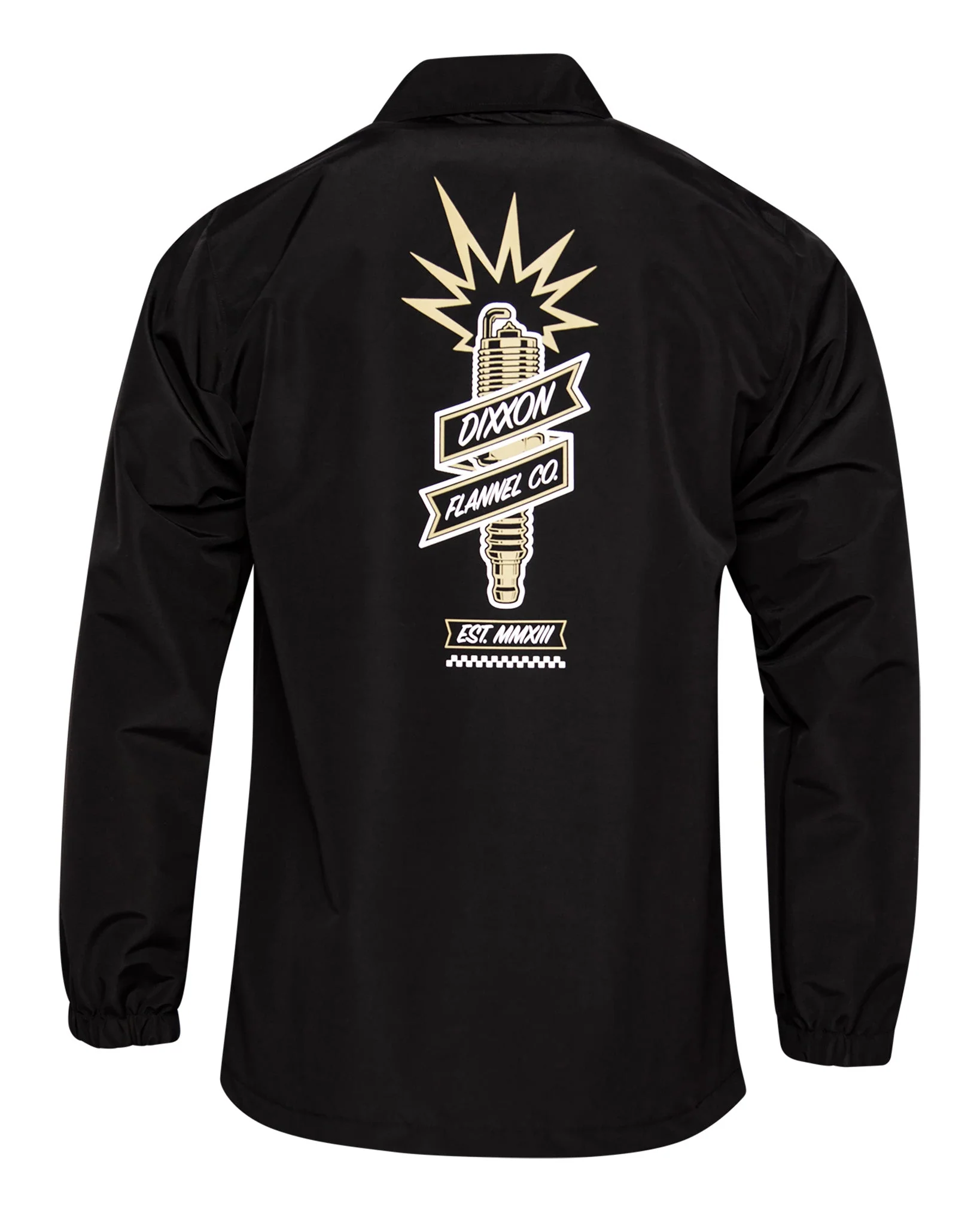 White & Gold Ignite Coaches Jacket - Black - Image 2