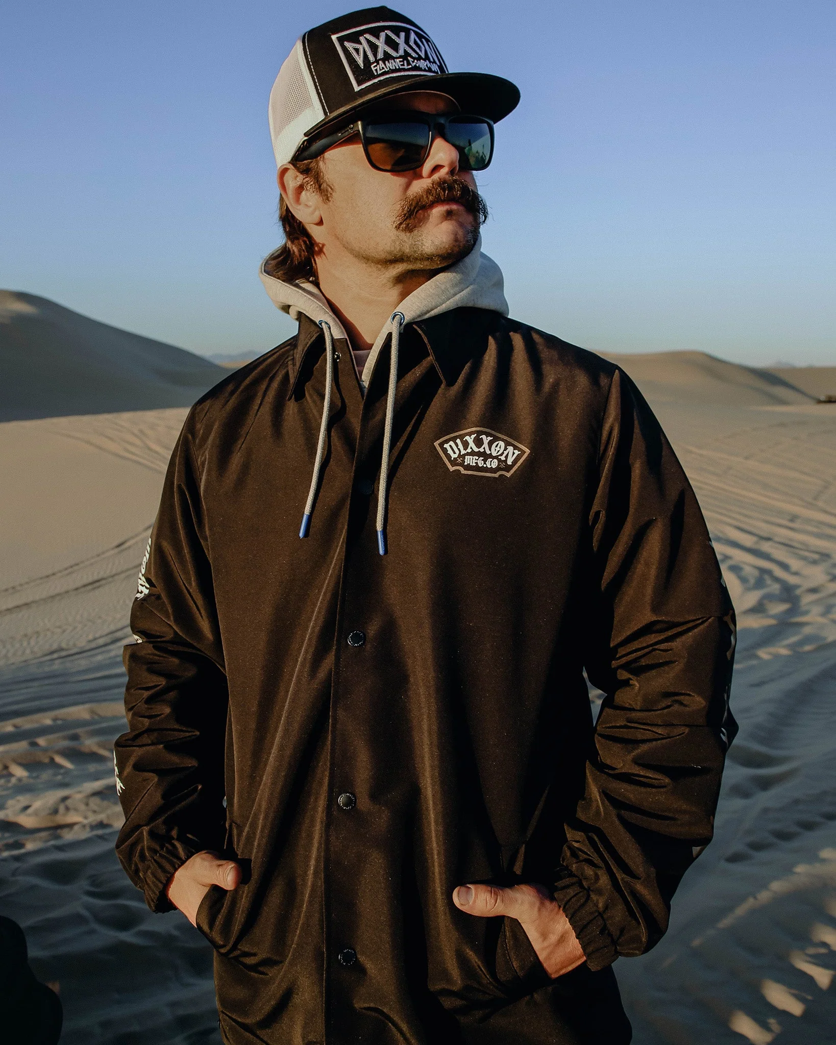 White & Gold Salty Patch Coaches Jacket - Black - Image 5