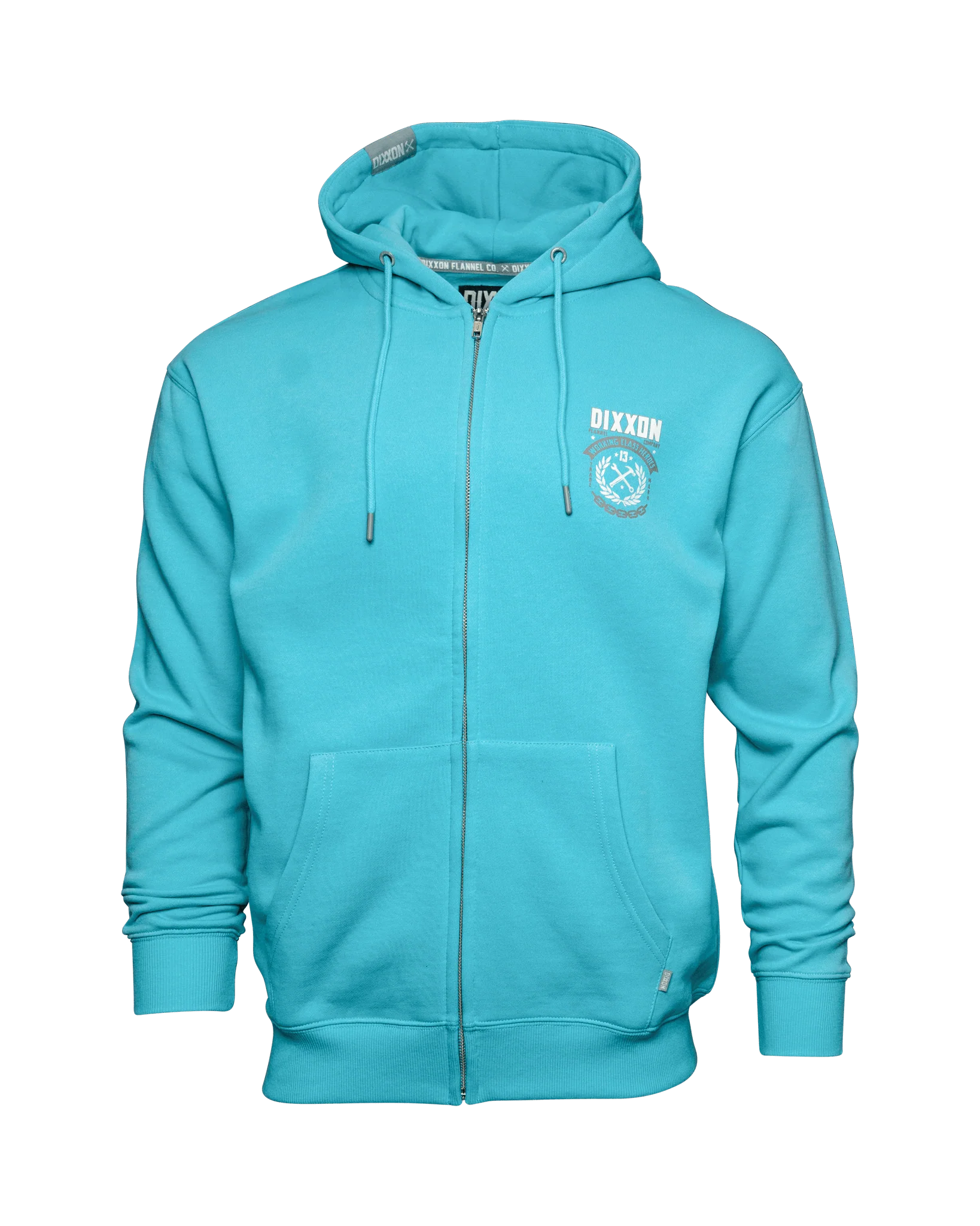 White & Gray Weld Zip Up Hoodie - Tiffany - Image 2