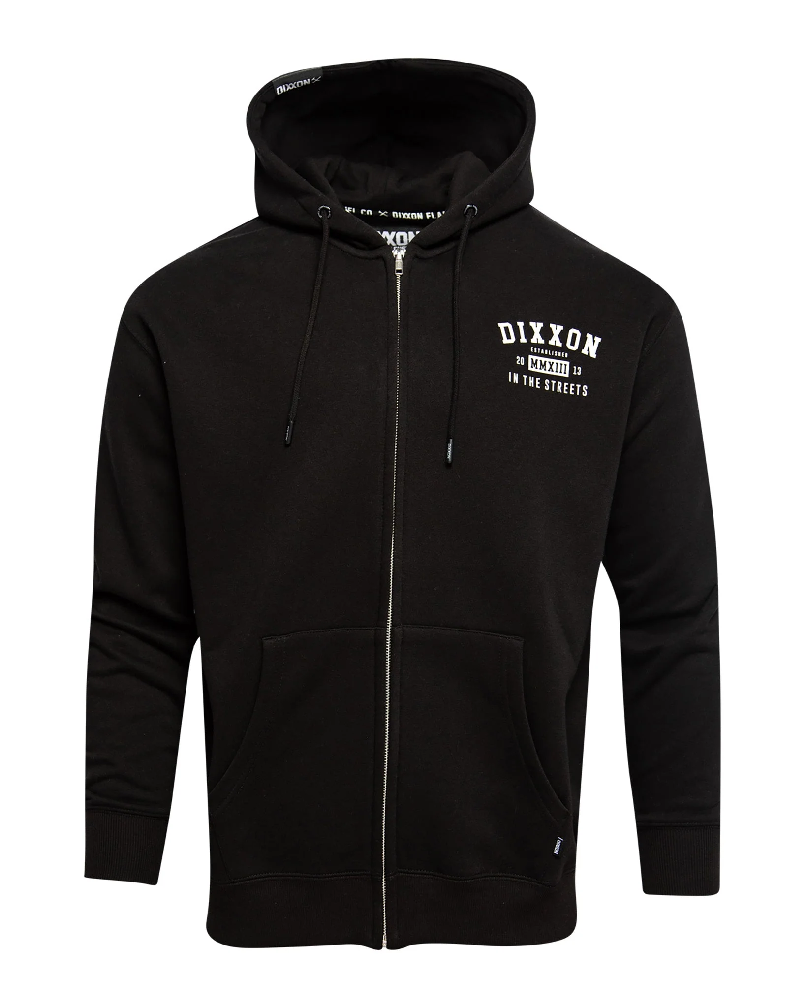 In the Streets Zip Up Hoodie - Black & White - Image 3