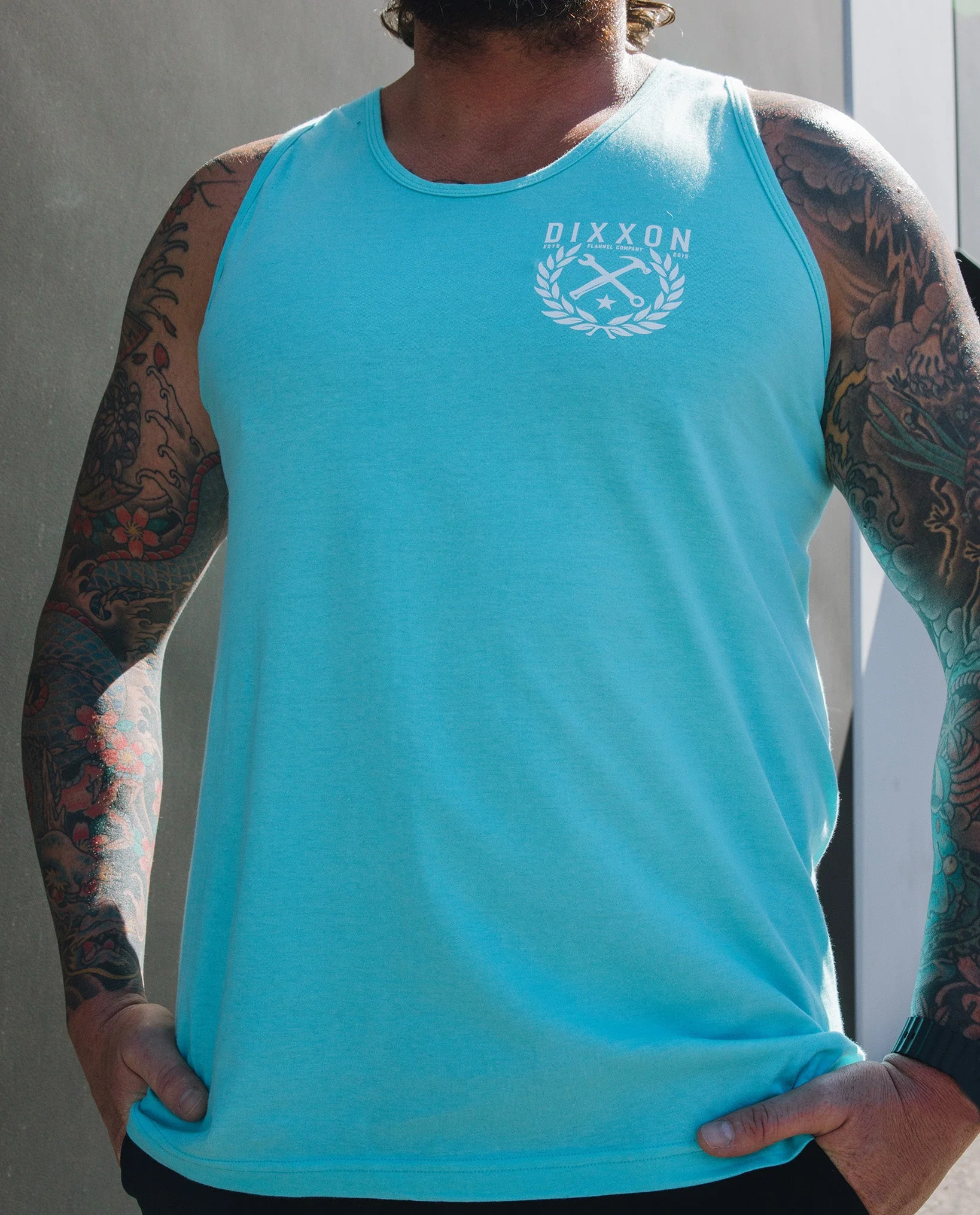 White Tradition Badge Tank - Tiffany - Image 2