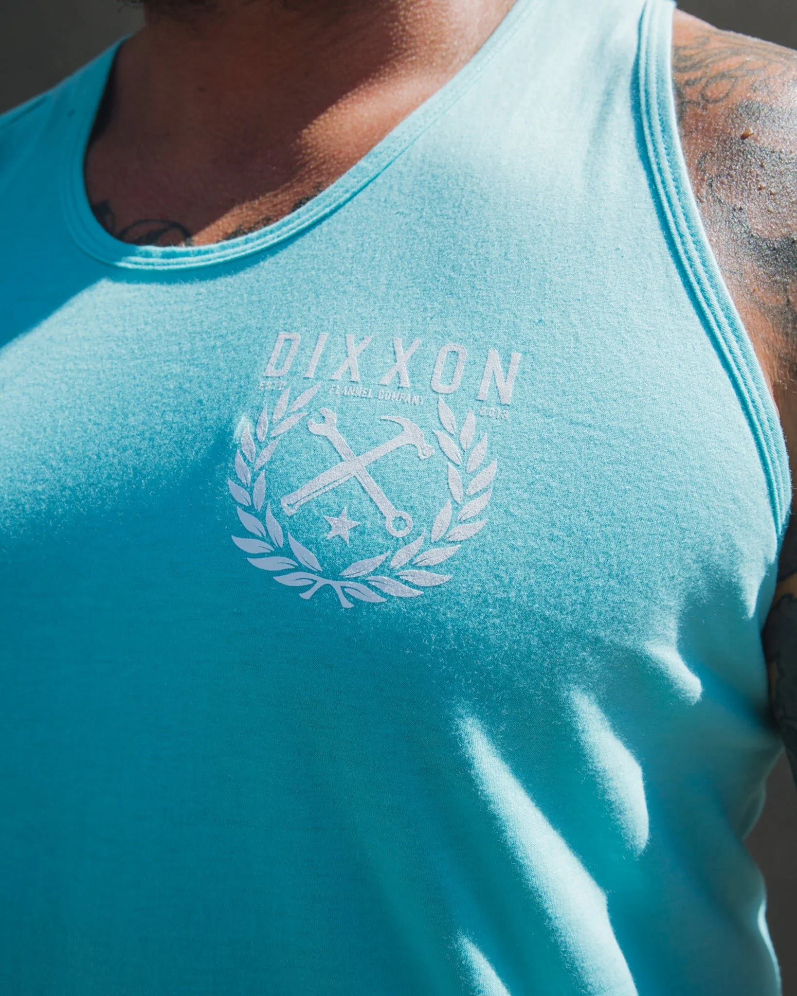 White Tradition Badge Tank - Tiffany - Image 3