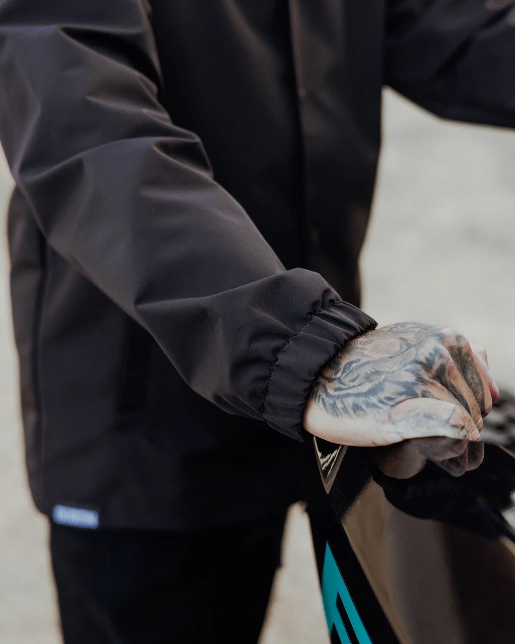 White Working Class Coaches Jacket - Black - Image 6