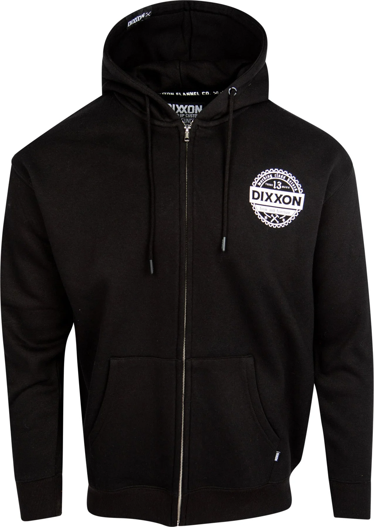 White Working Class Gear Zip Up Hoodie - Black - Image 3