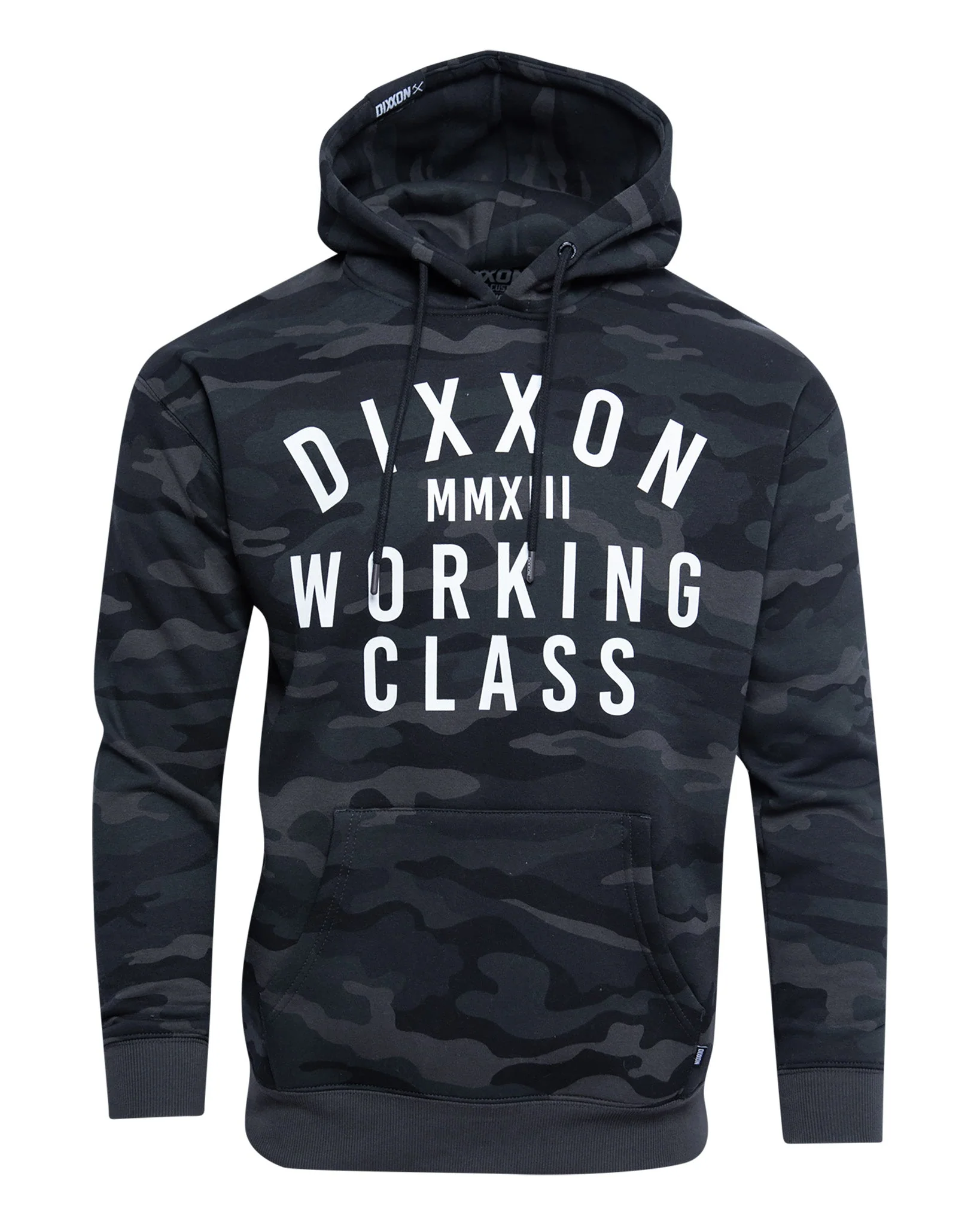 White Working Class Pullover Hoodie - Black Camo - Image 2
