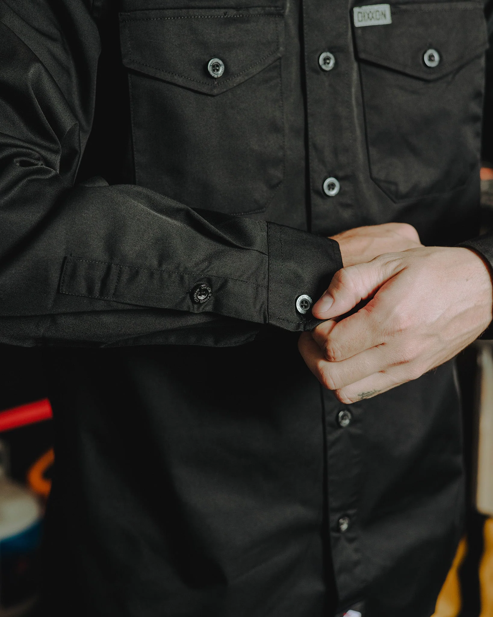 Wholesale PRE-BOOK: WorkForce Long Sleeve Work Shirt - Black - Image 3