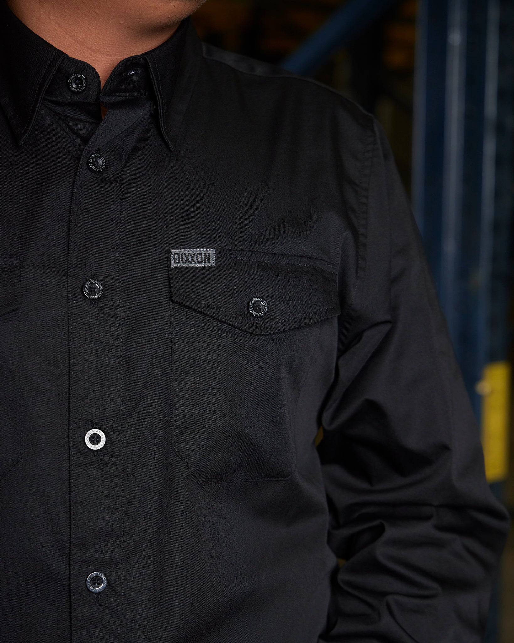 Wholesale PRE-BOOK: WorkForce Long Sleeve Work Shirt - Black - Image 7