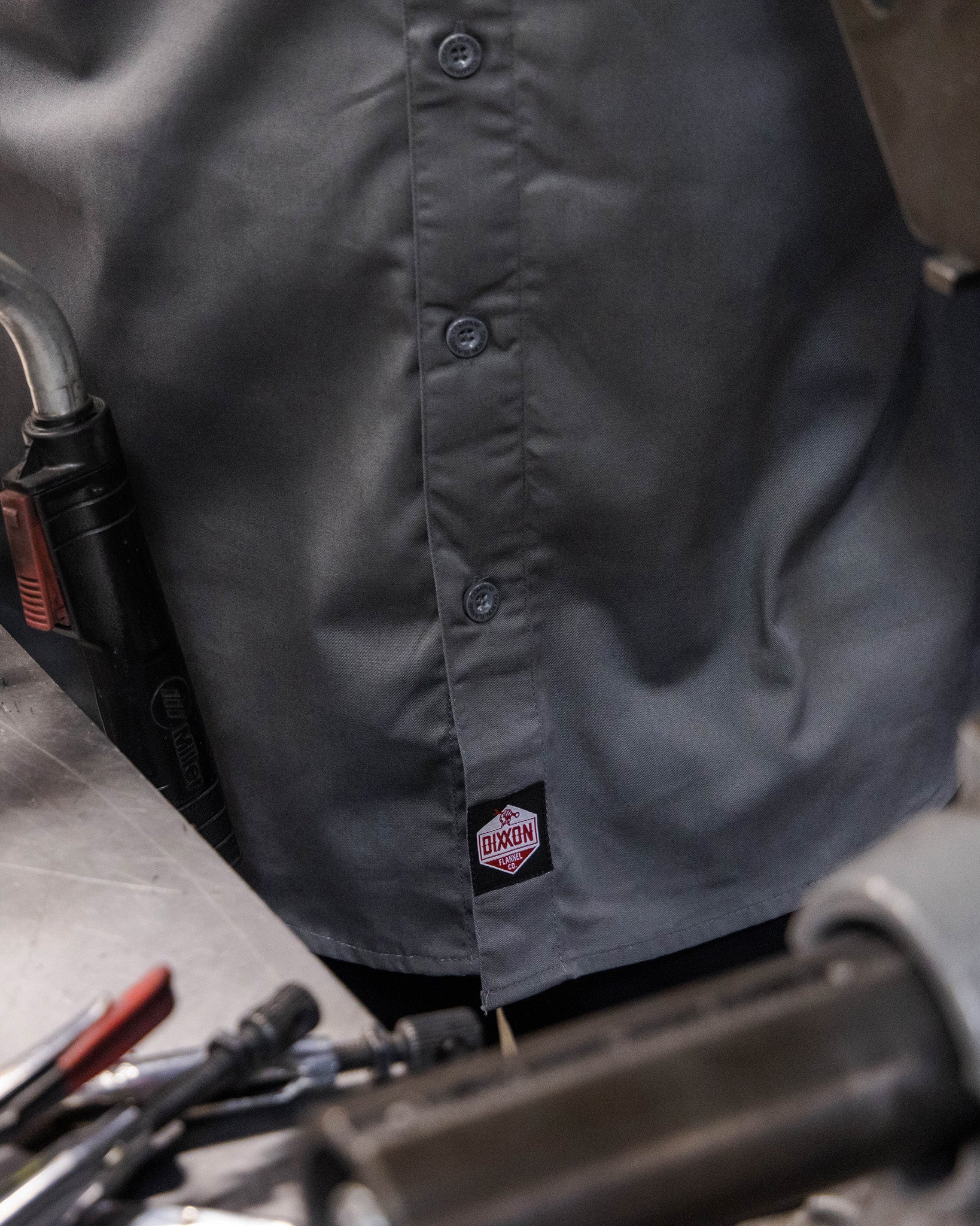 WorkForce Long Sleeve Work Shirt - Charcoal - Image 7