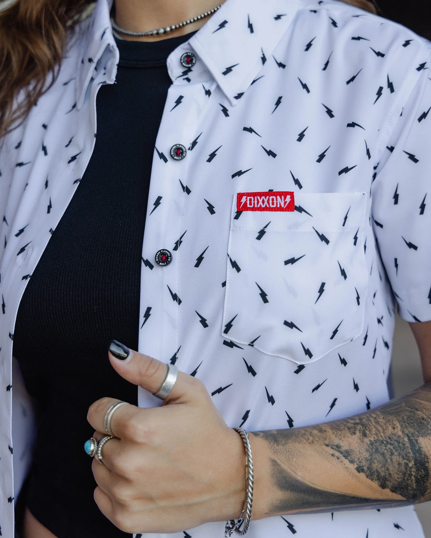 Women's Bolt Party Shirt - White - Image 3