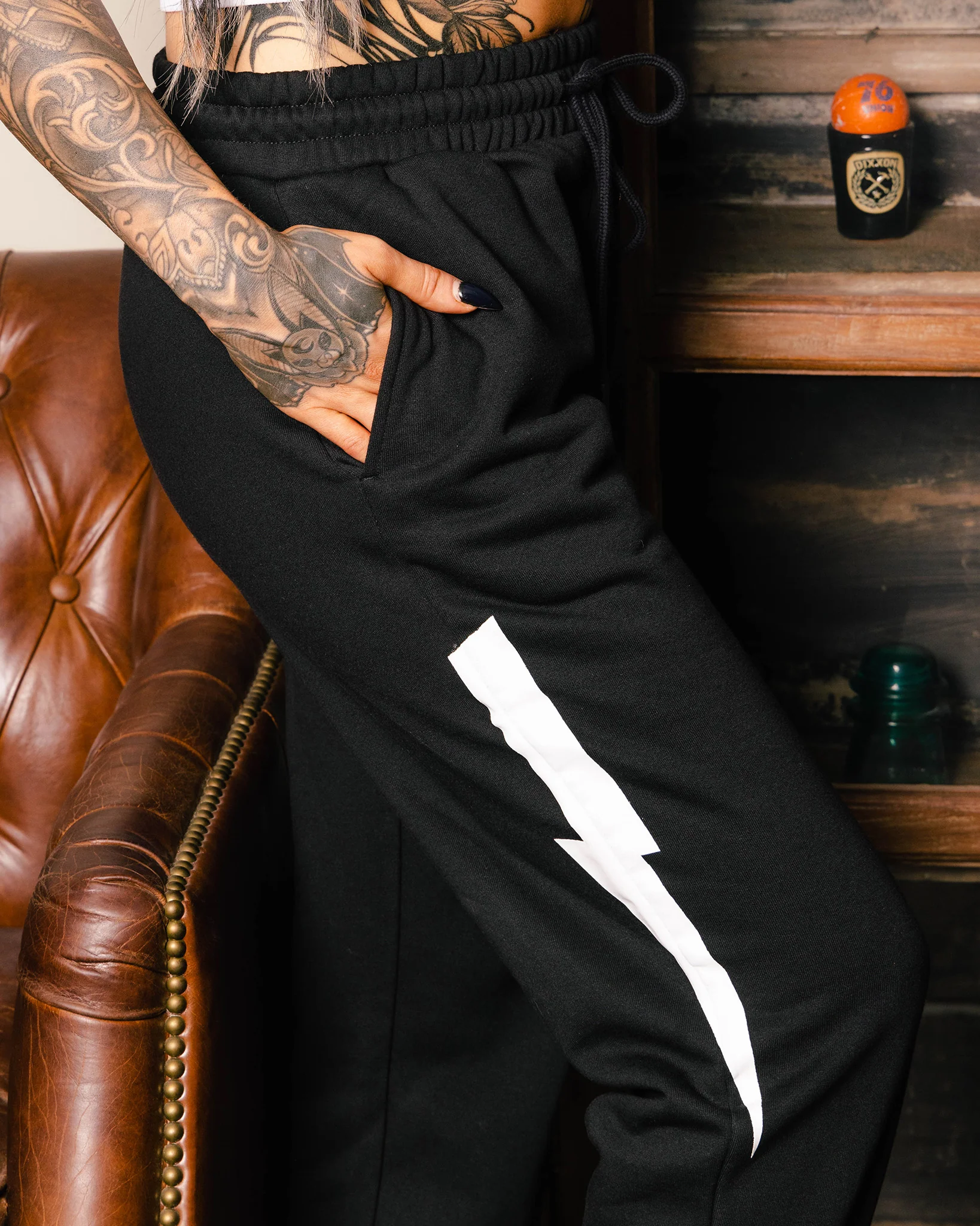 Women's Bolt Sweatpants - Black - Image 4
