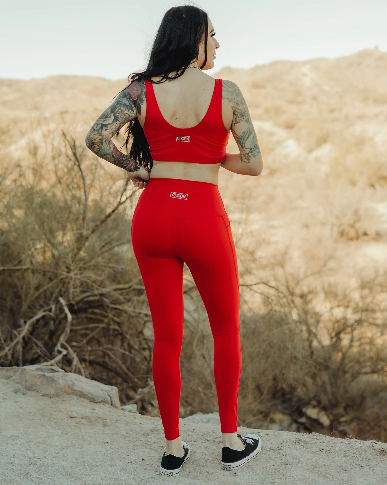 Women's Classic Leggings - Red - Image 5