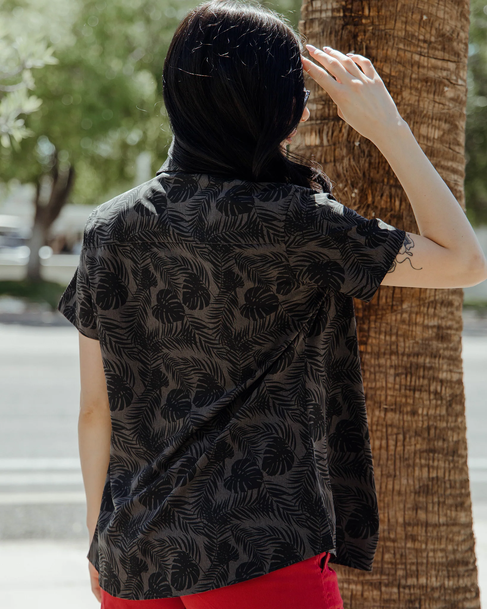 Women's Corcovado Camo Party Shirt - Black & Gray - Image 3