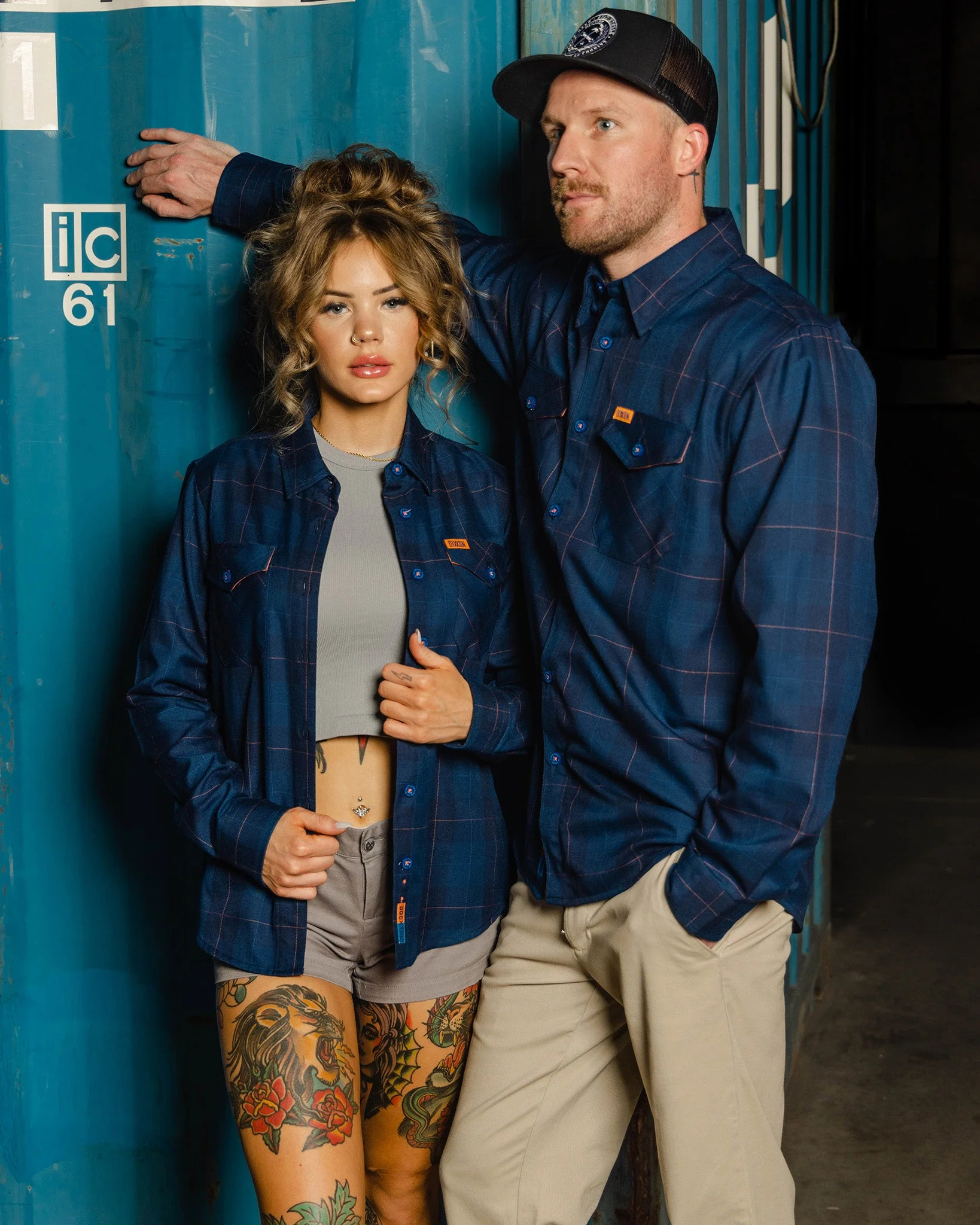Women's DDC + TRU (Draplin) Flannel - Never-Ending Navy - Image 6