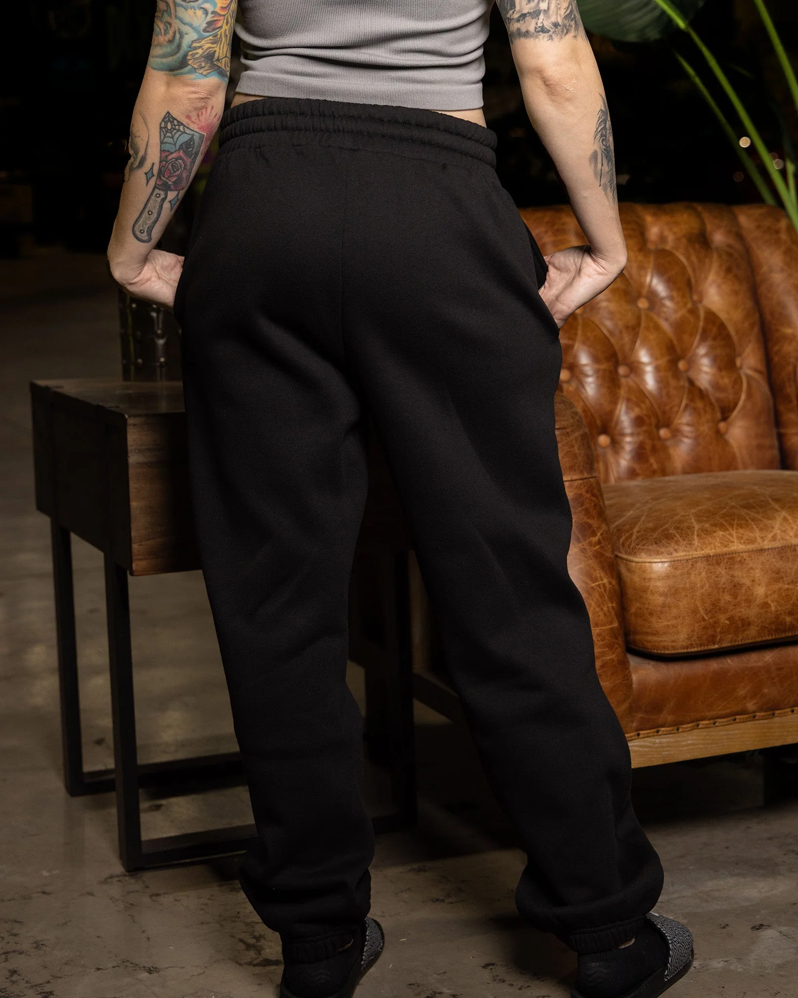 Women's Deadly Bloom Sweatpants - Black - Image 2
