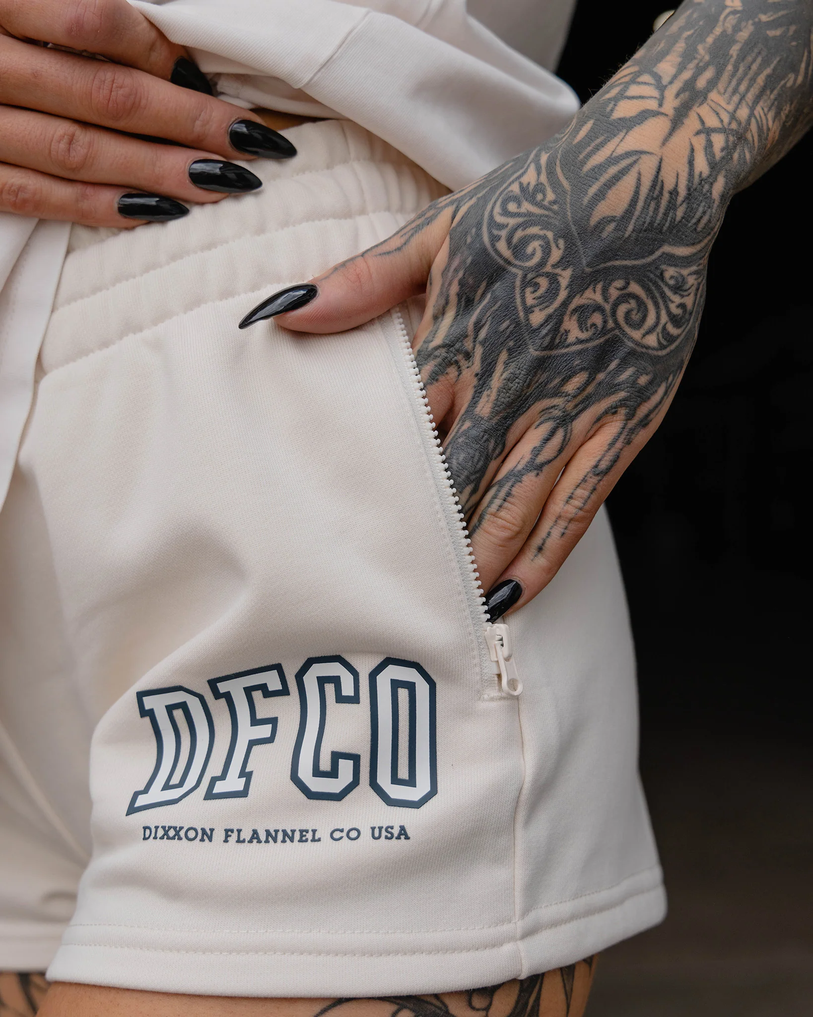 Women's DFCO Sweat Shorts - Bone - Image 3