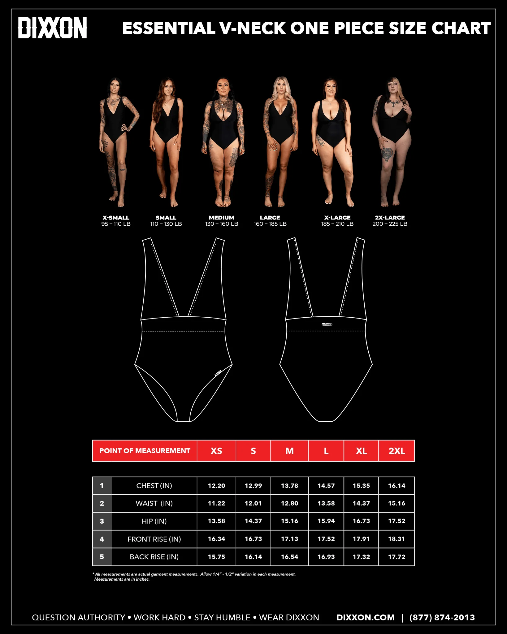 Women's Essential V-Neck One Piece - Black - Image 3