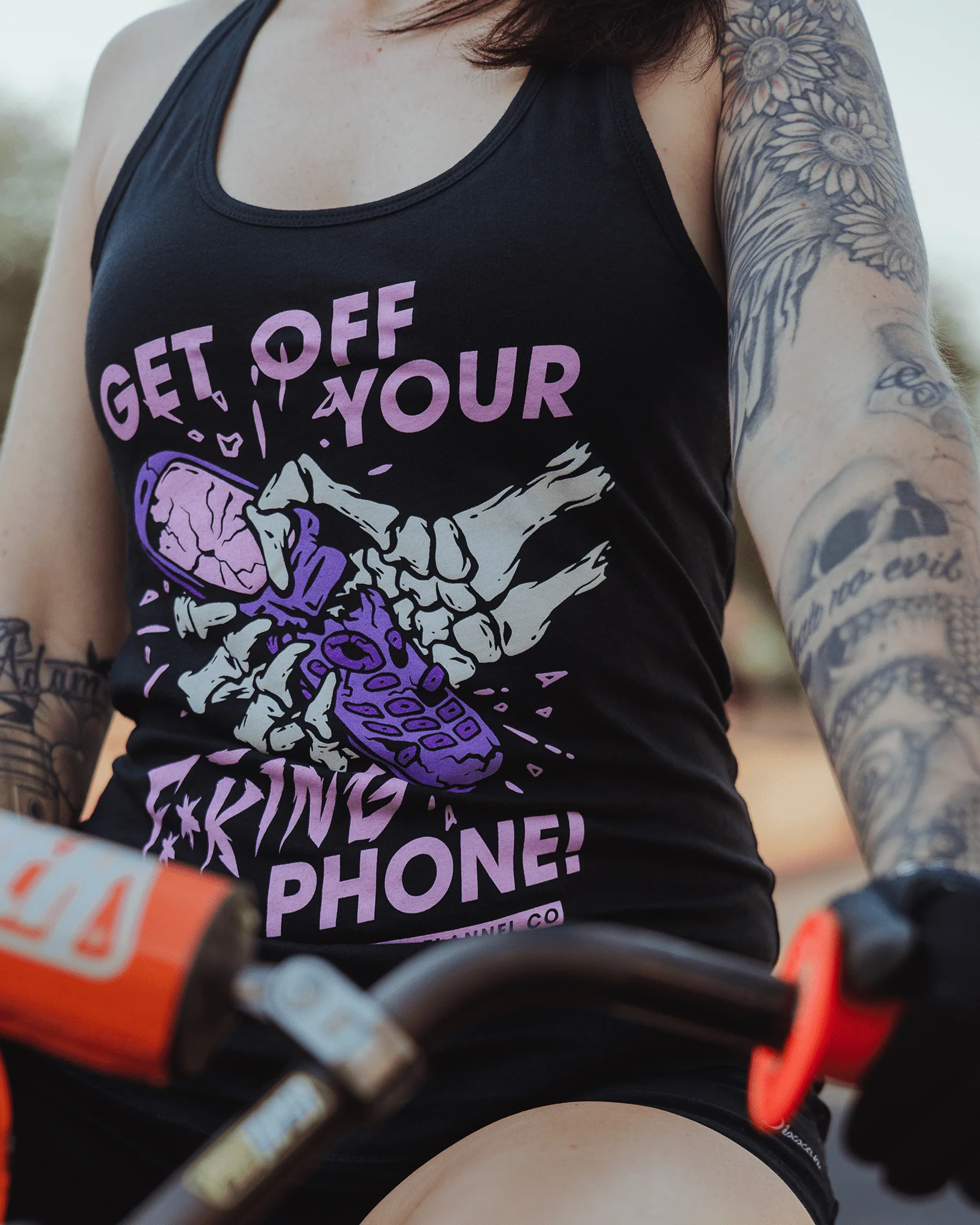 Women's Get off Your F**king Phone Tank - Image 3