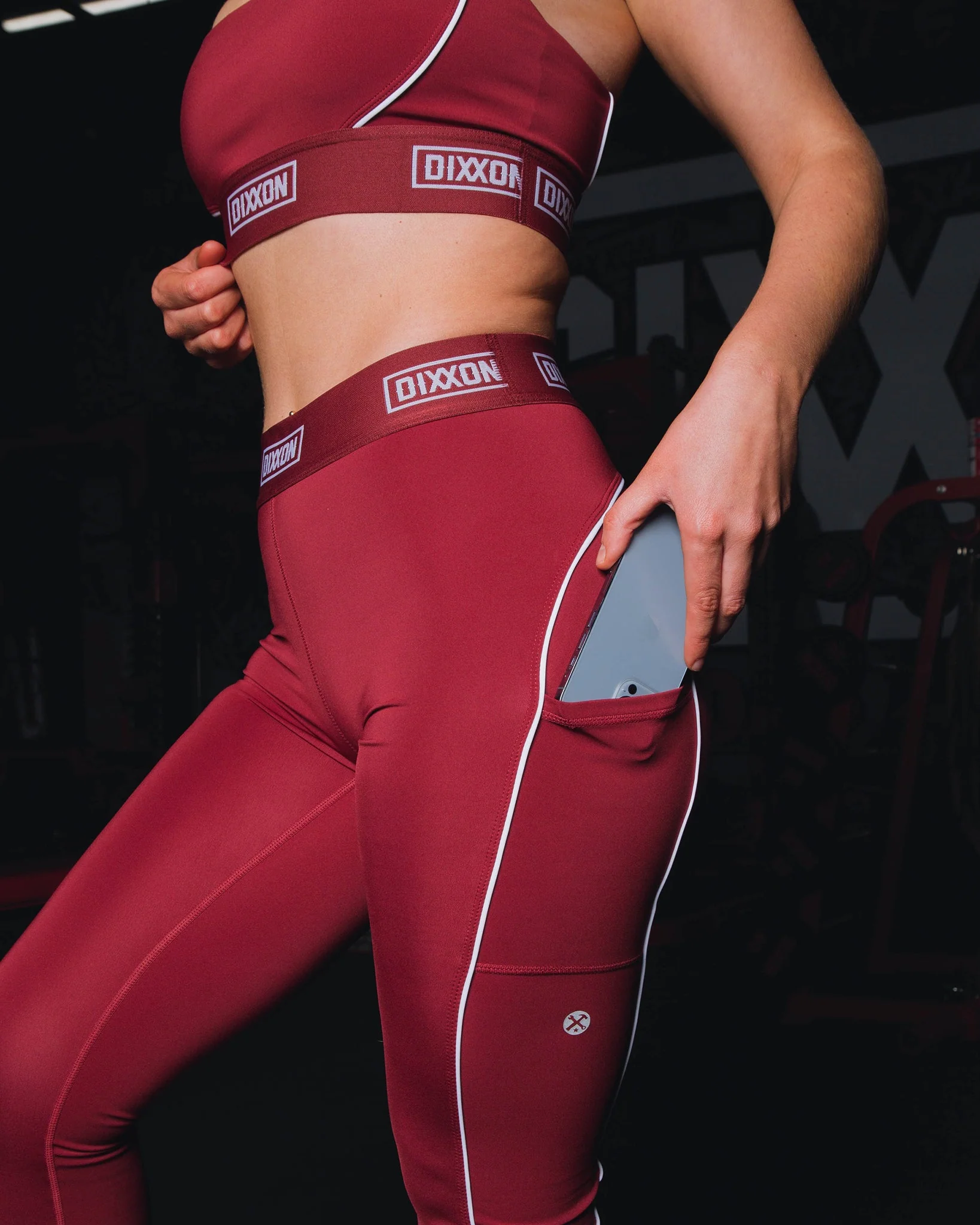 Women's Jane Leggings - Maroon - Image 3
