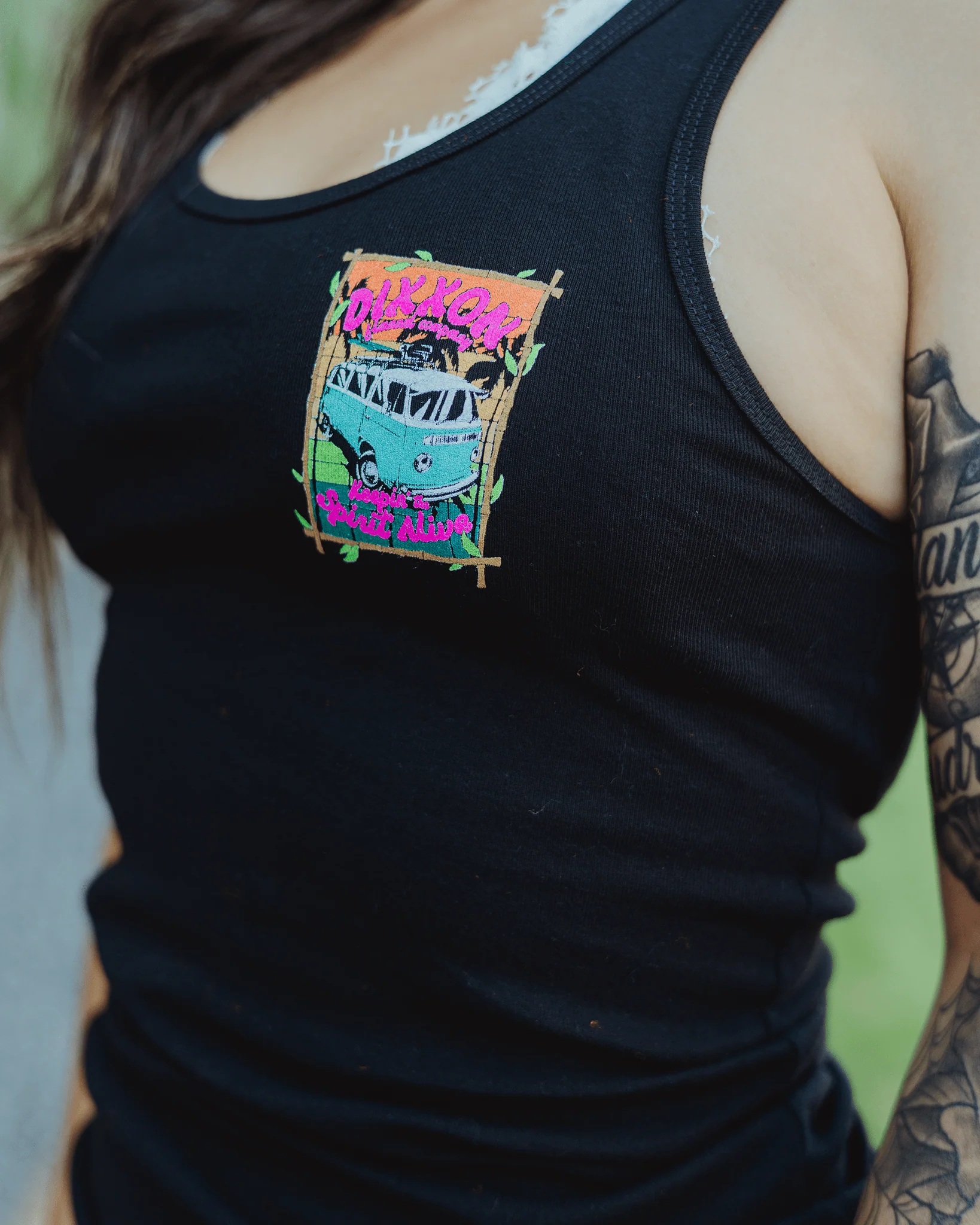 Women's Keepin' the Van Spirit Alive Fitted Tank - Black - Image 4