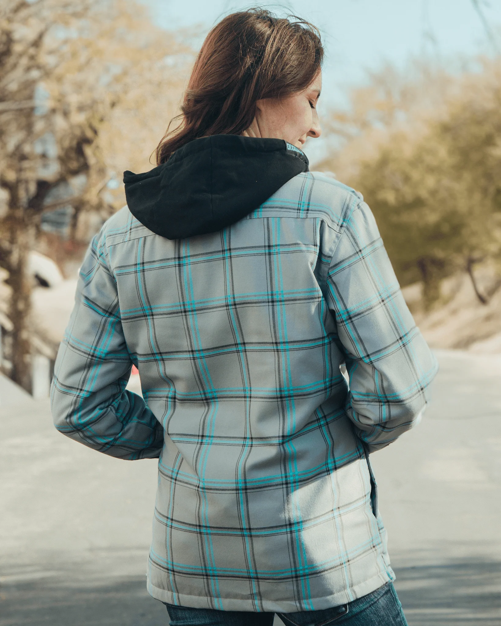 Women's Midtown Hooded Flannel Jacket - Image 4