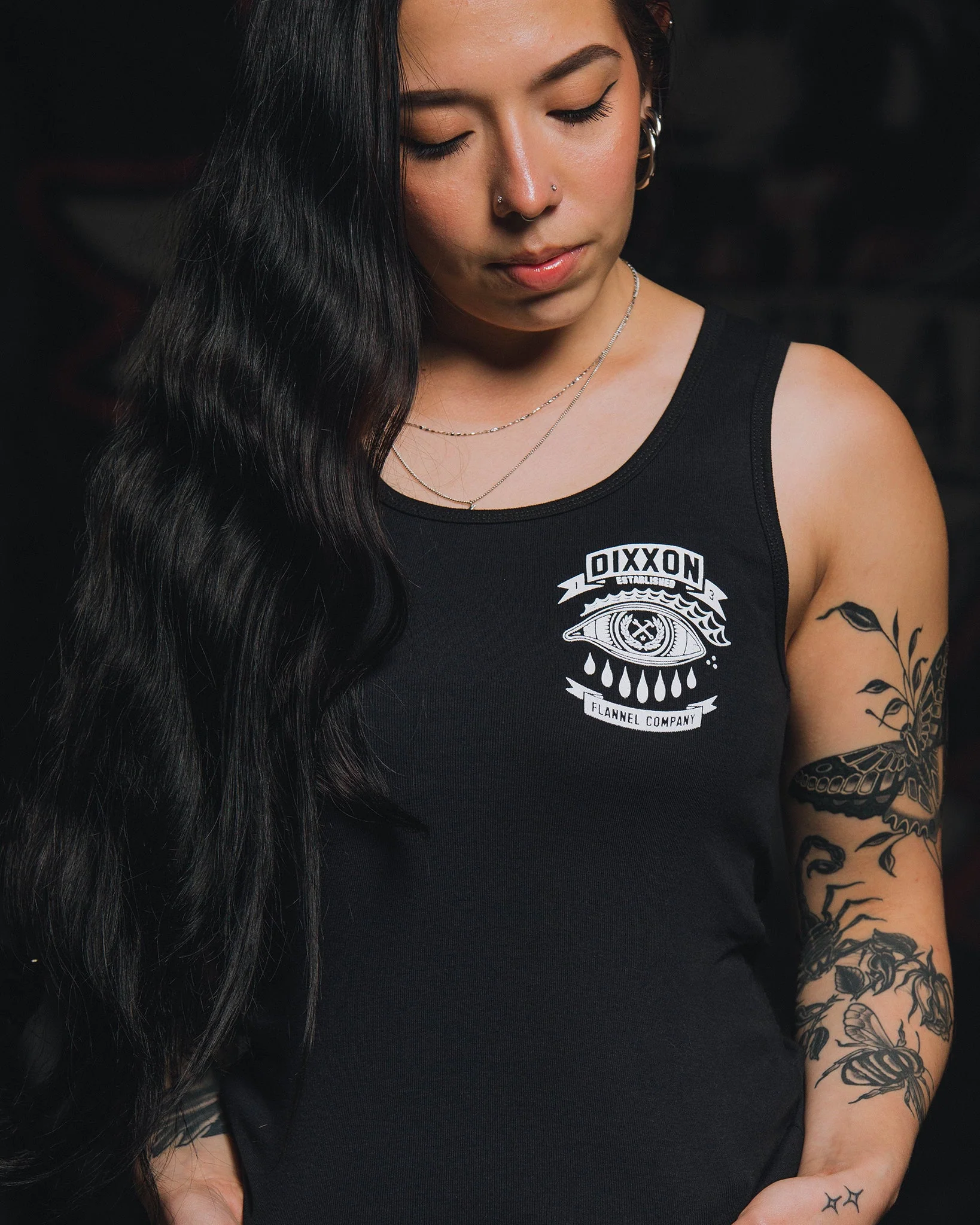 Women's Mystic Fitted Tank - Black - Image 4