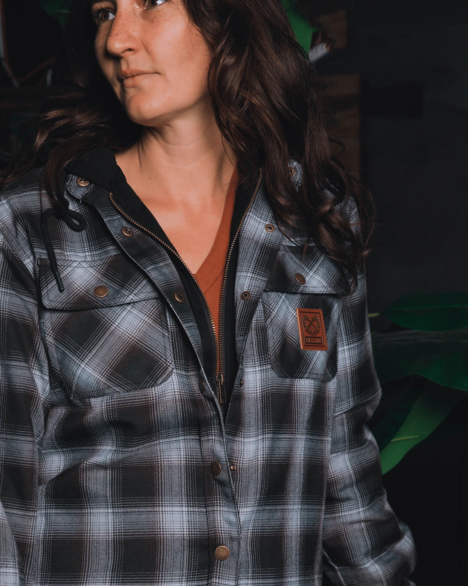 Women's Old Fashioned Hooded Flannel Jacket - Image 5