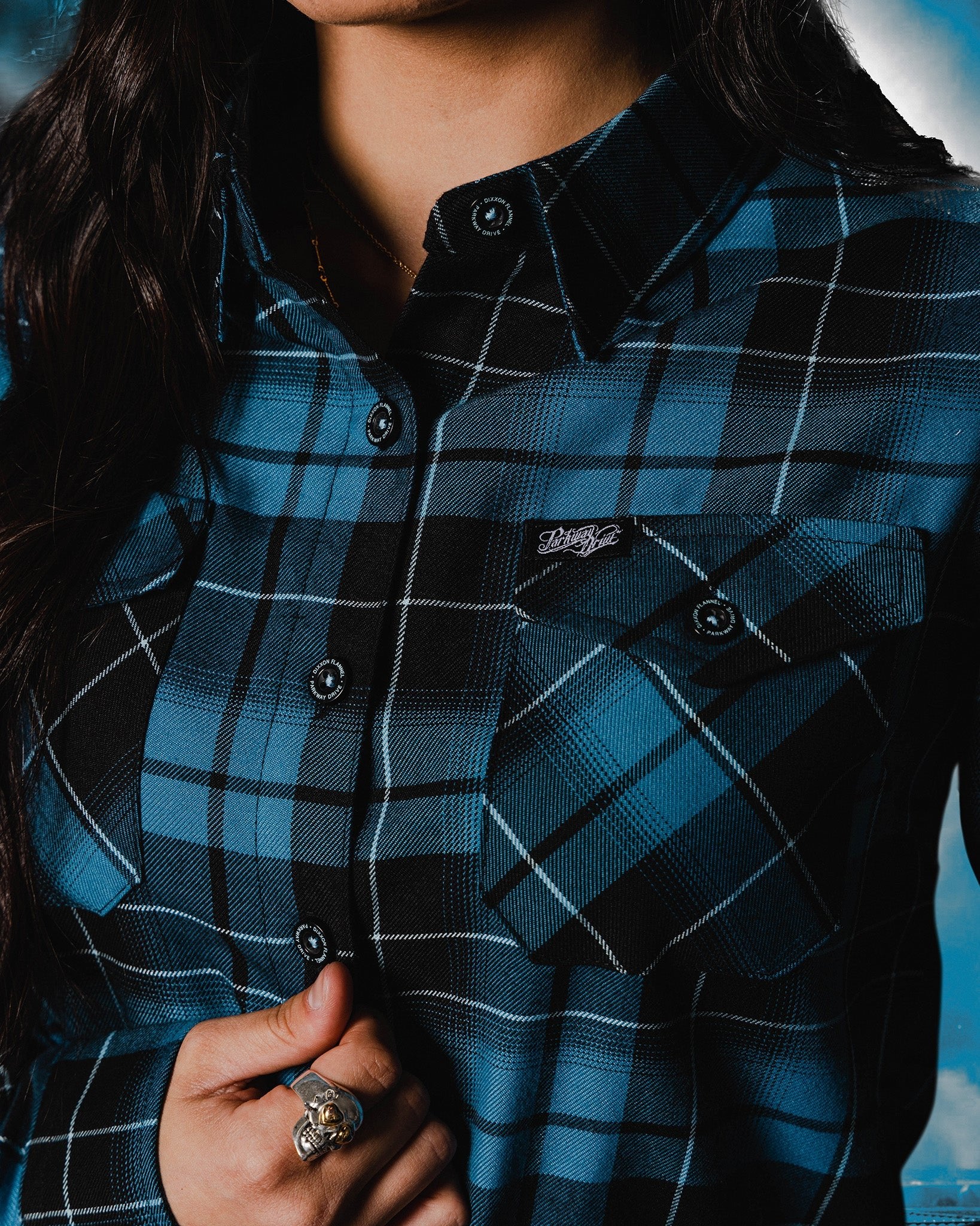 Women's Parkway Drive - Deep Blue Flannel - Image 4