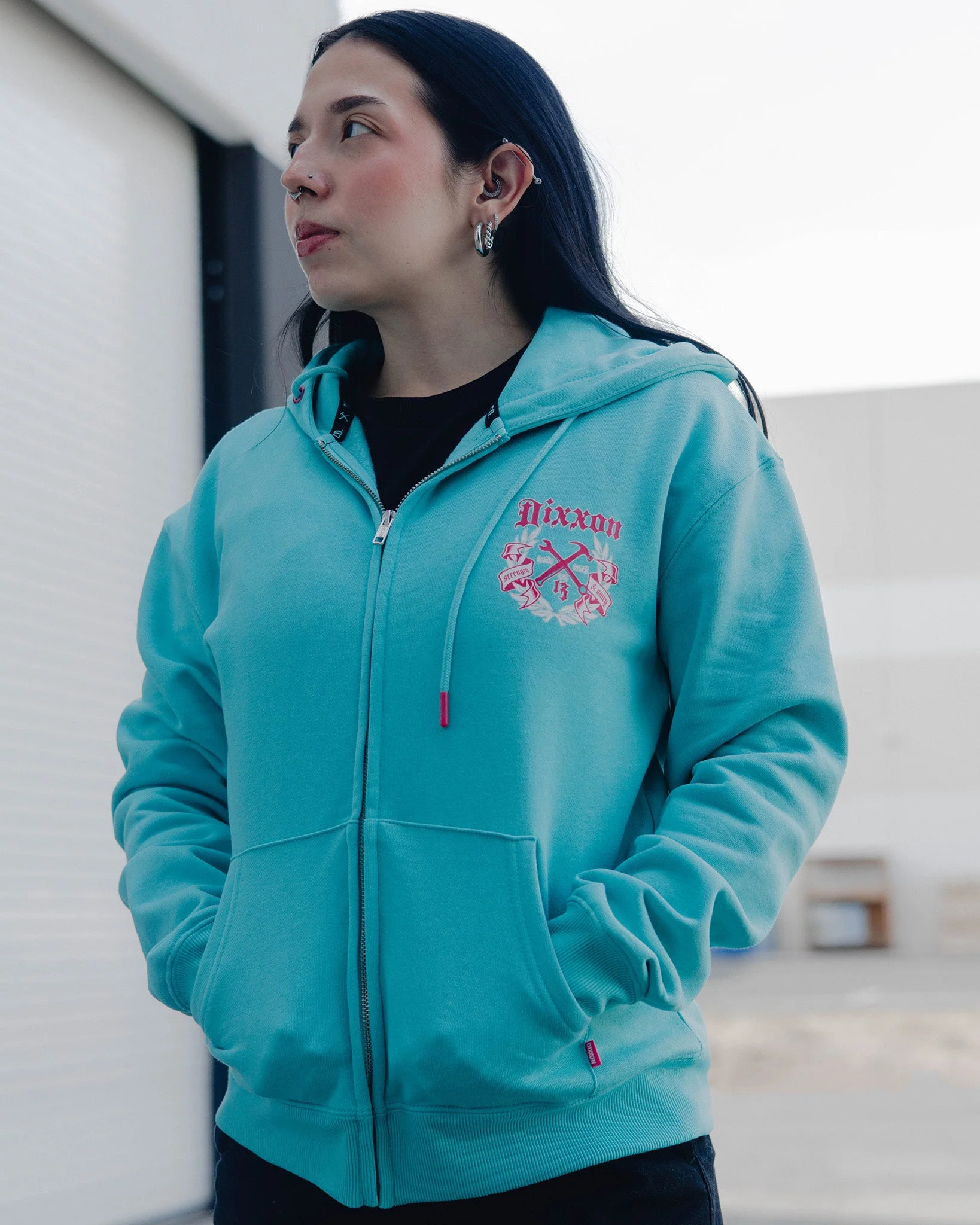 Women's Pink Award Crest Zip Up - Tiffany - Image 3