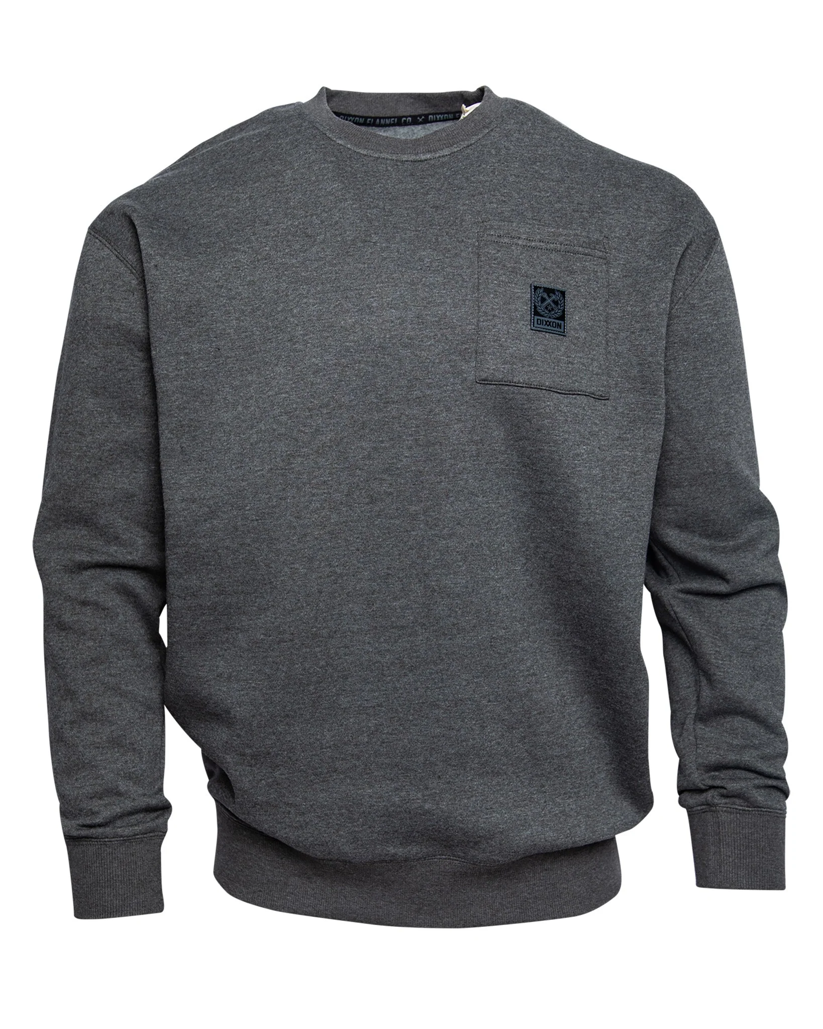 Women's Pocket Crewneck Sweatshirt - Heather Charcoal - Image 2