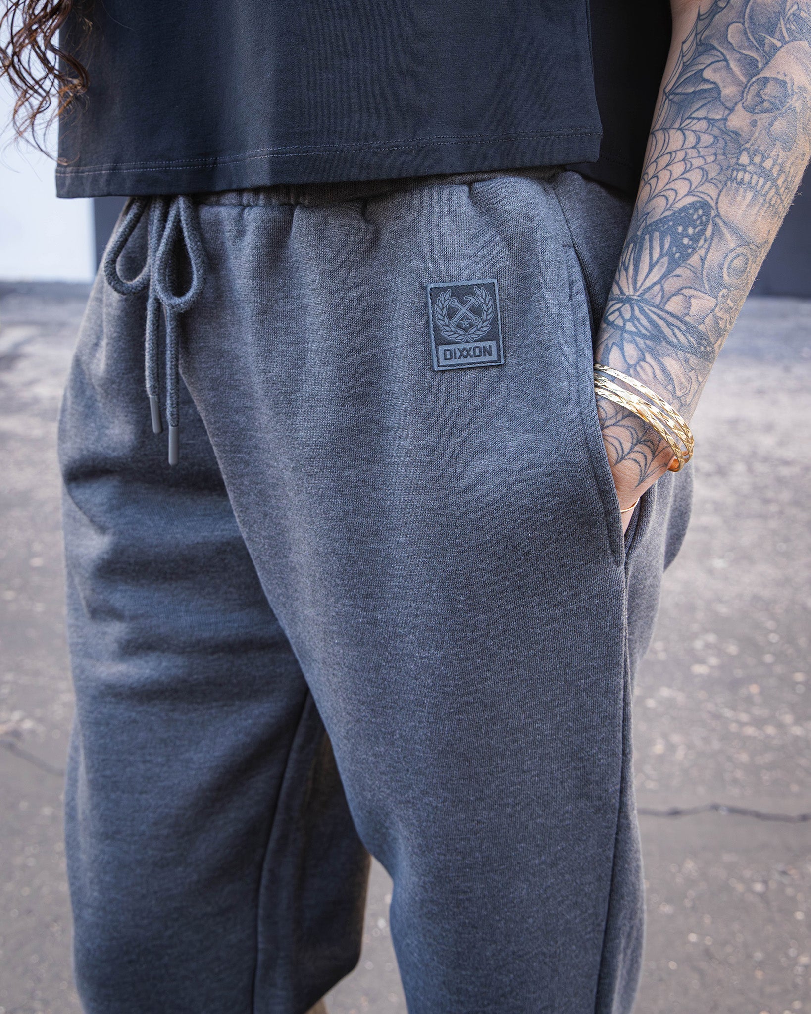 Women's Pocket Sweatpants - Heather Charcoal - Image 4