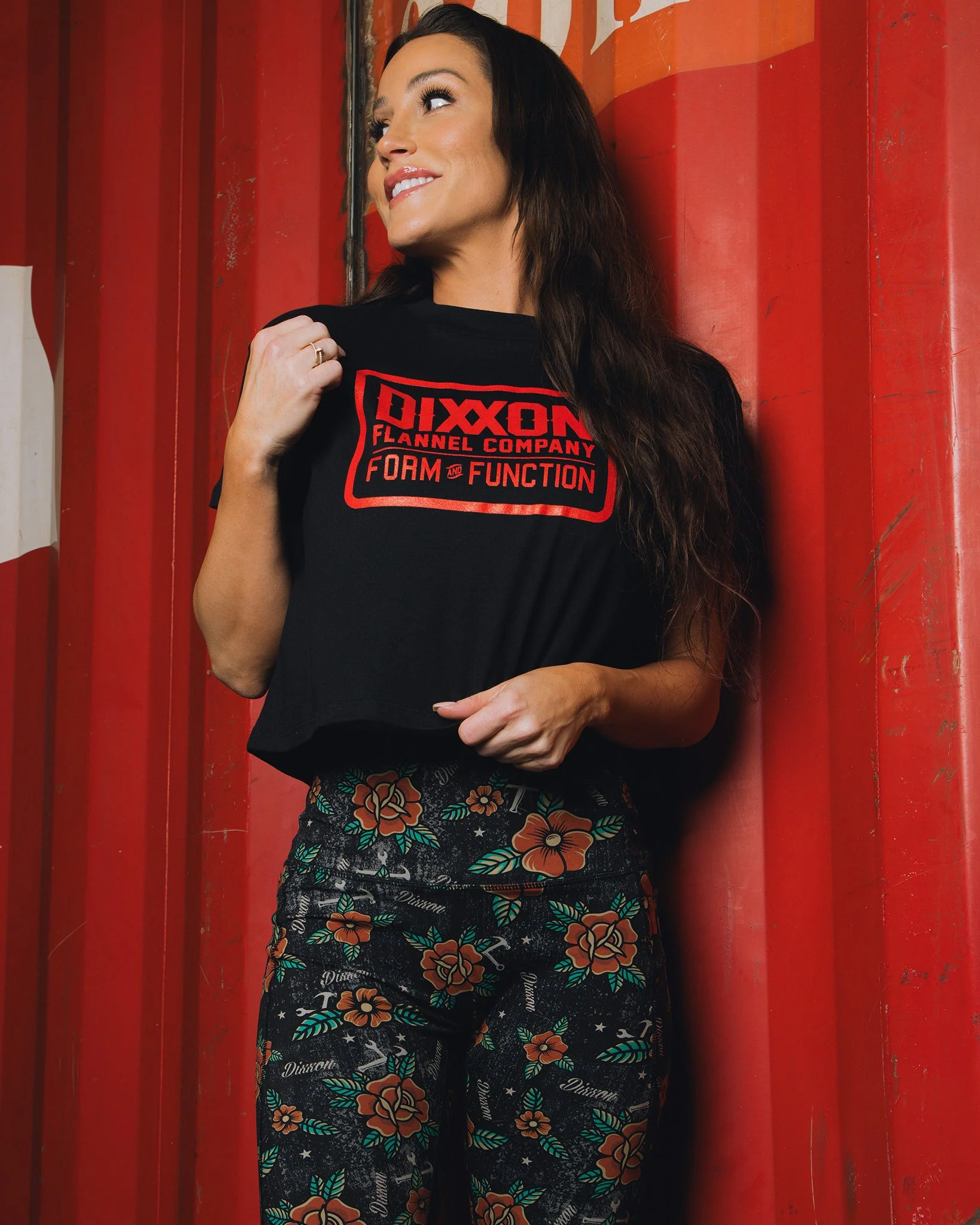 Women's Red Classic Logo Crop Top - Black - Image 4