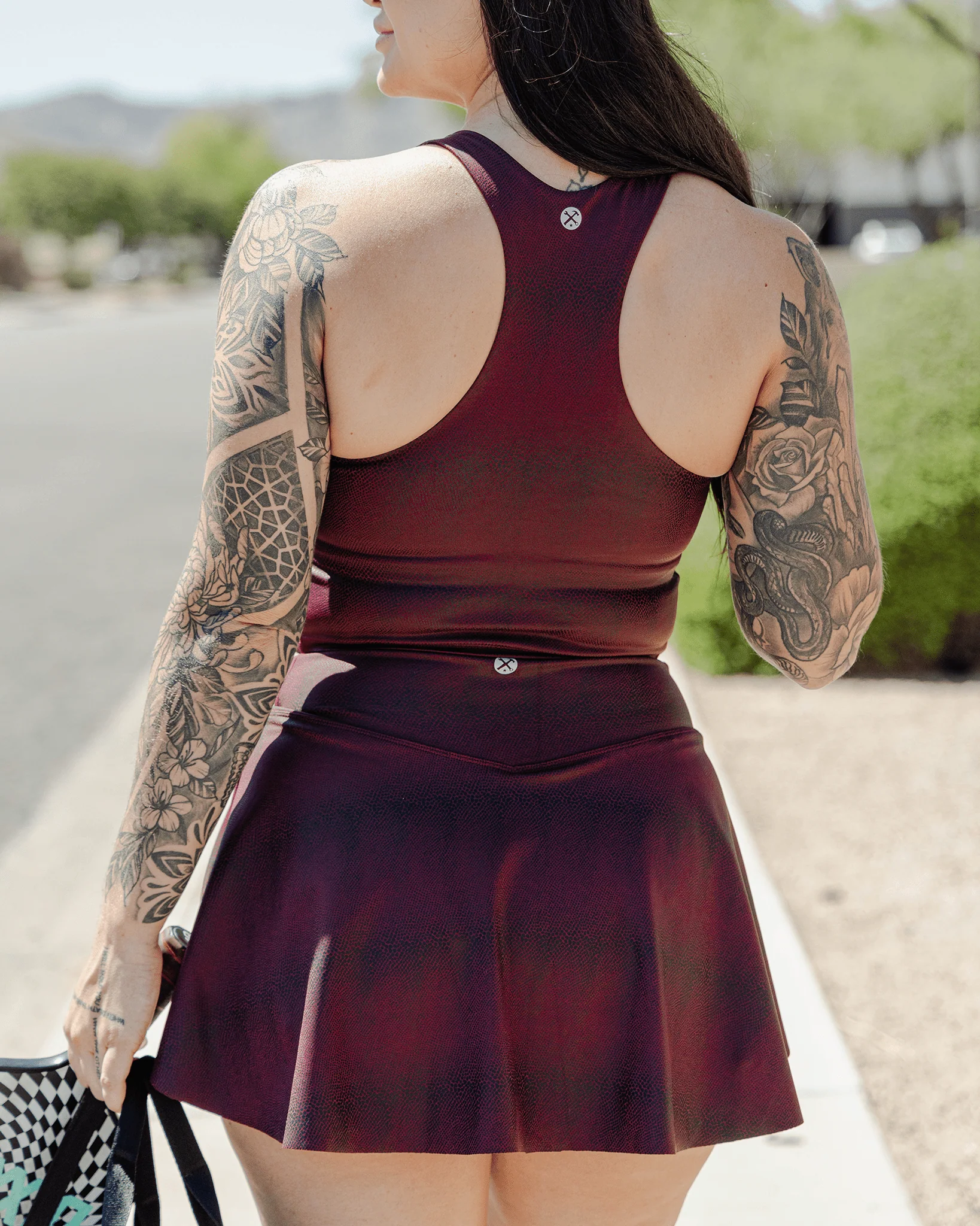 Women's Red Racer Crop Top - Image 6