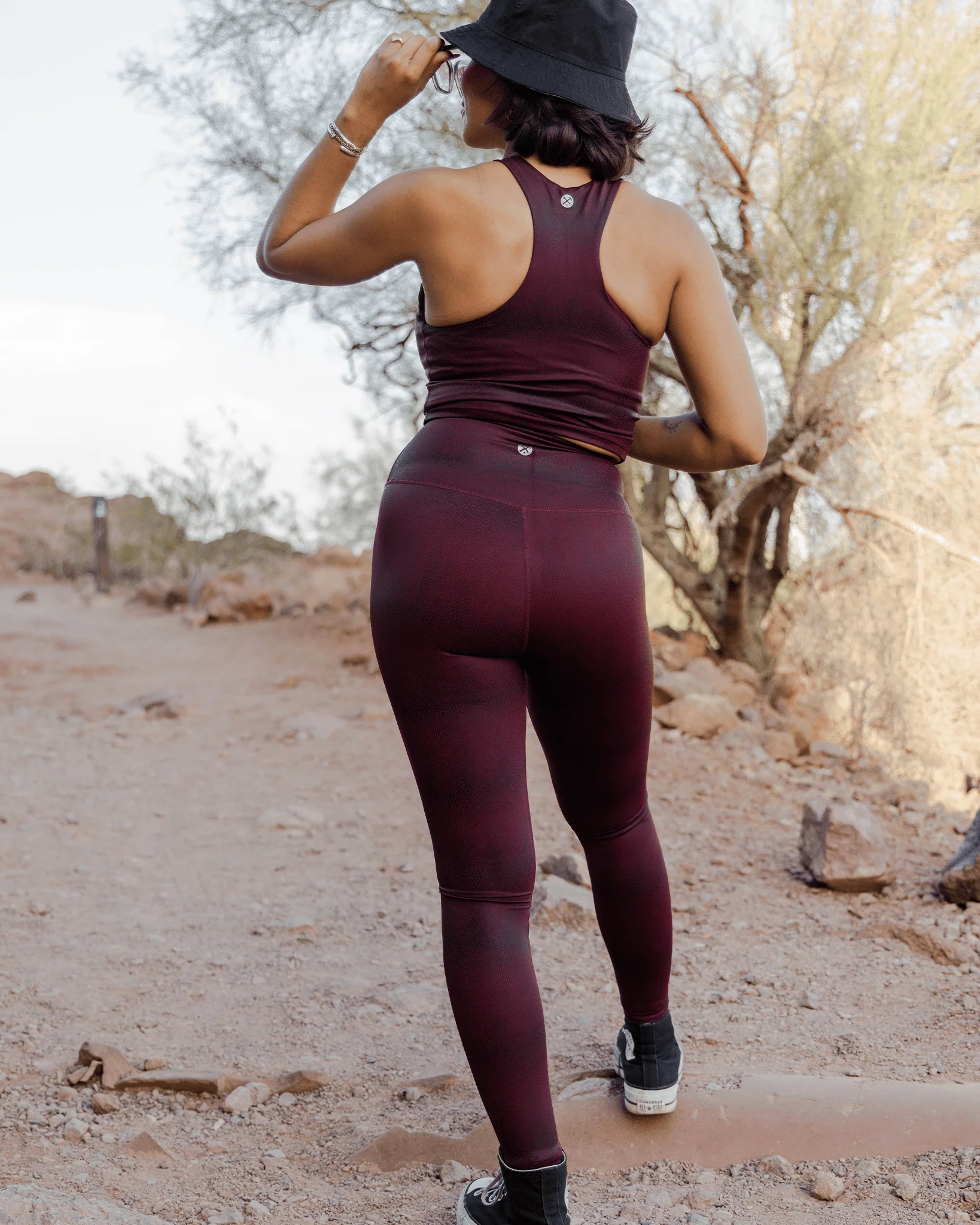 Women's Red Racer Leggings - Image 2