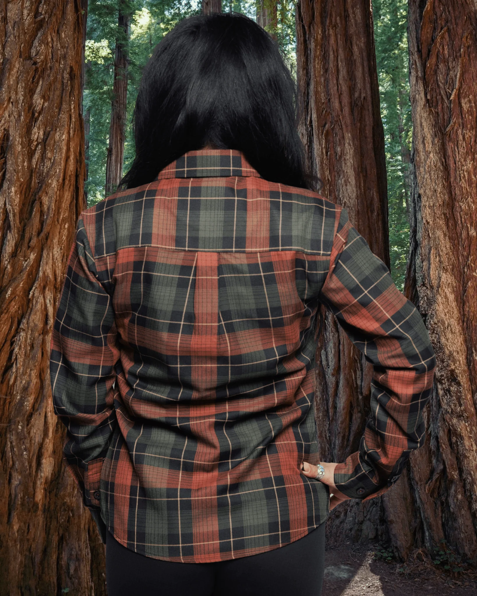 Women's Redwood Forest Flannel - This Land Series - Image 3