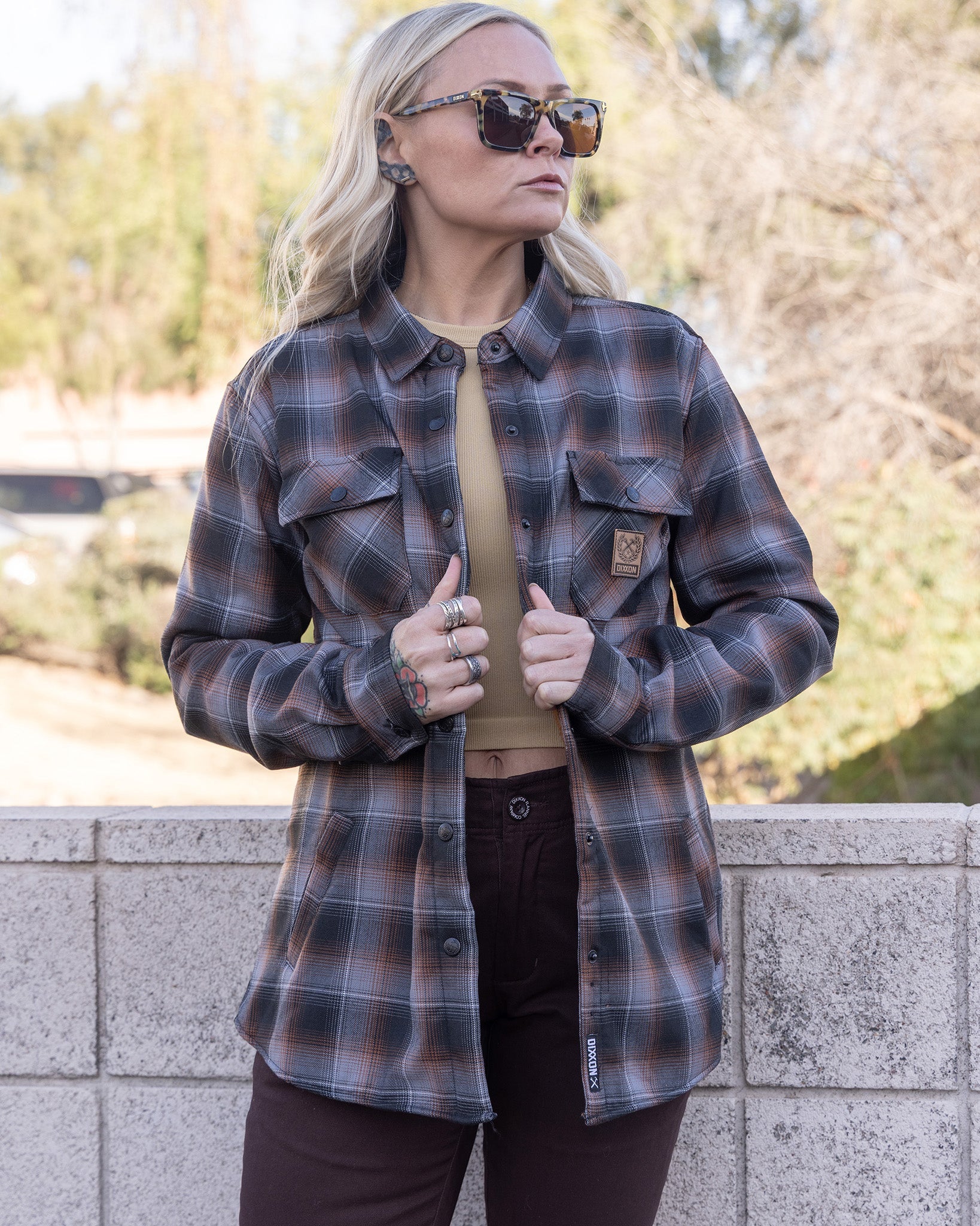 Women's Copperline Sherpa Lined Flannel Jacket - Image 3