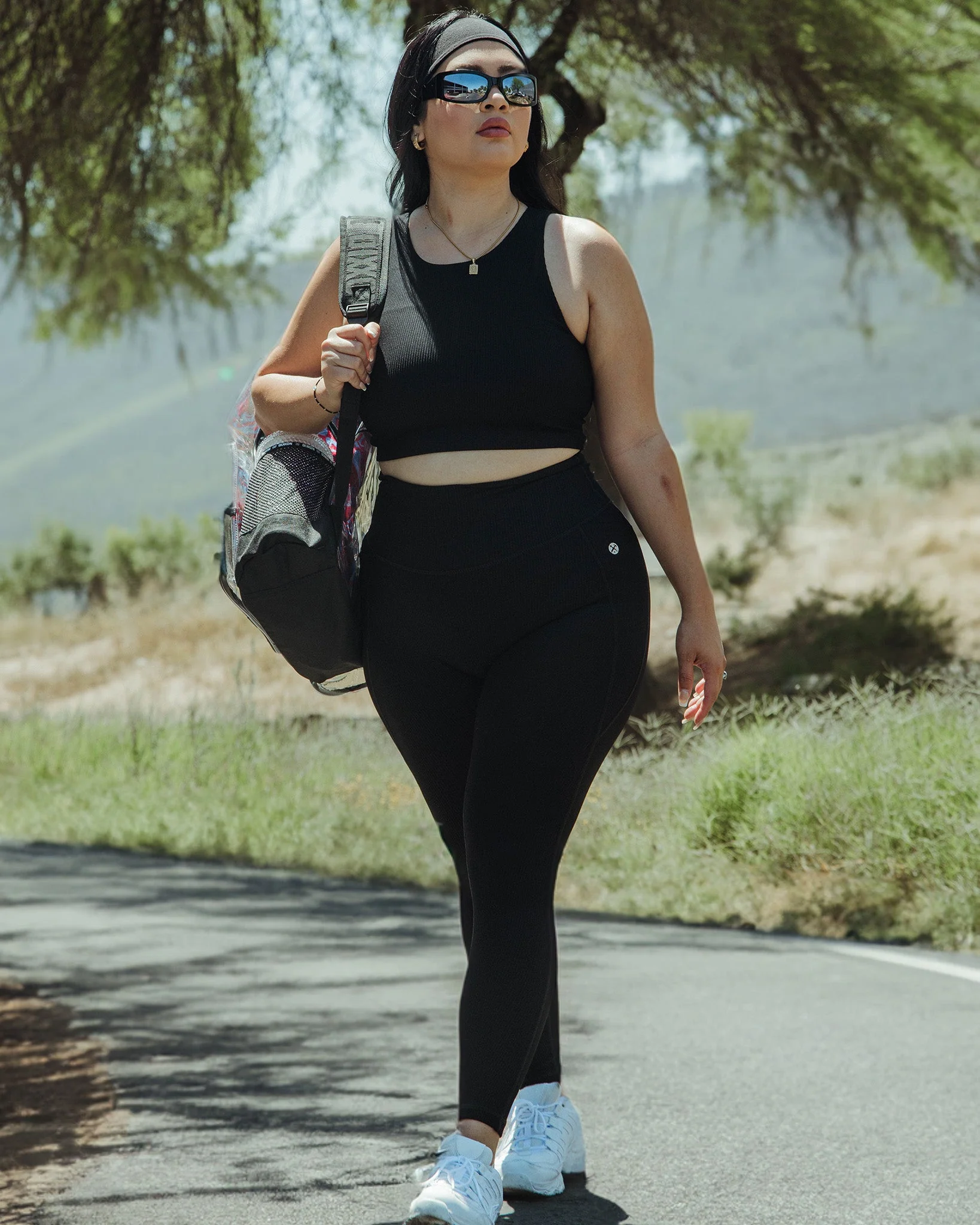 Women's Ribbed Leggings - Black - Image 7