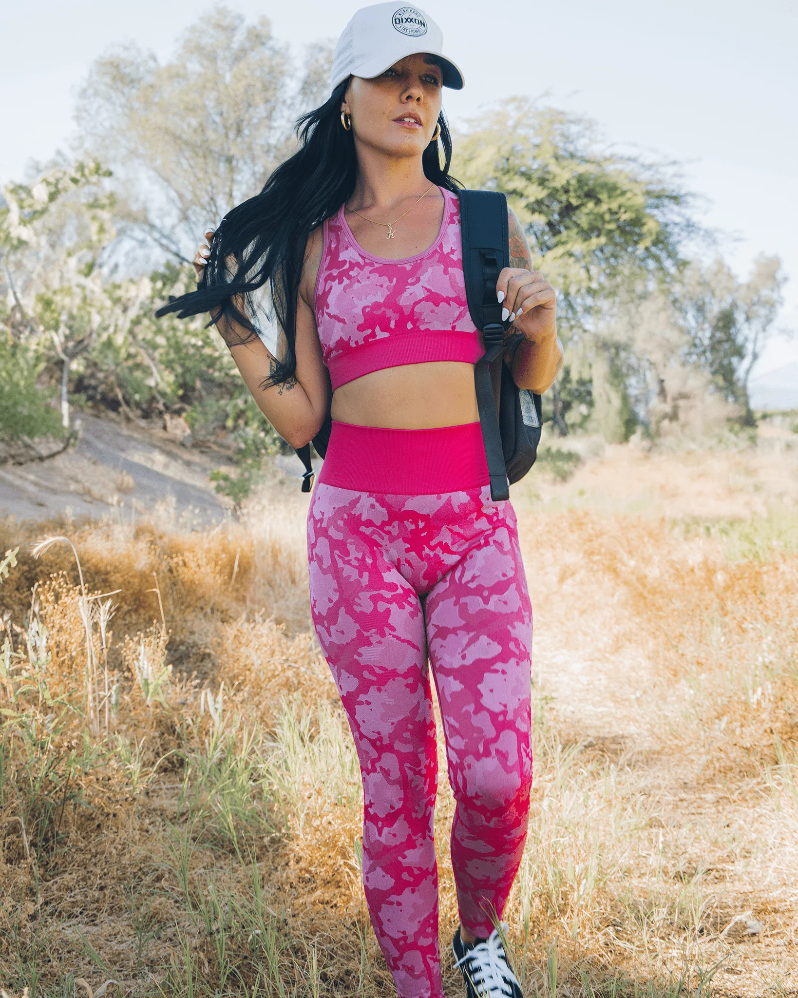Women's Seamless Leggings - Pink Camo - Image 7
