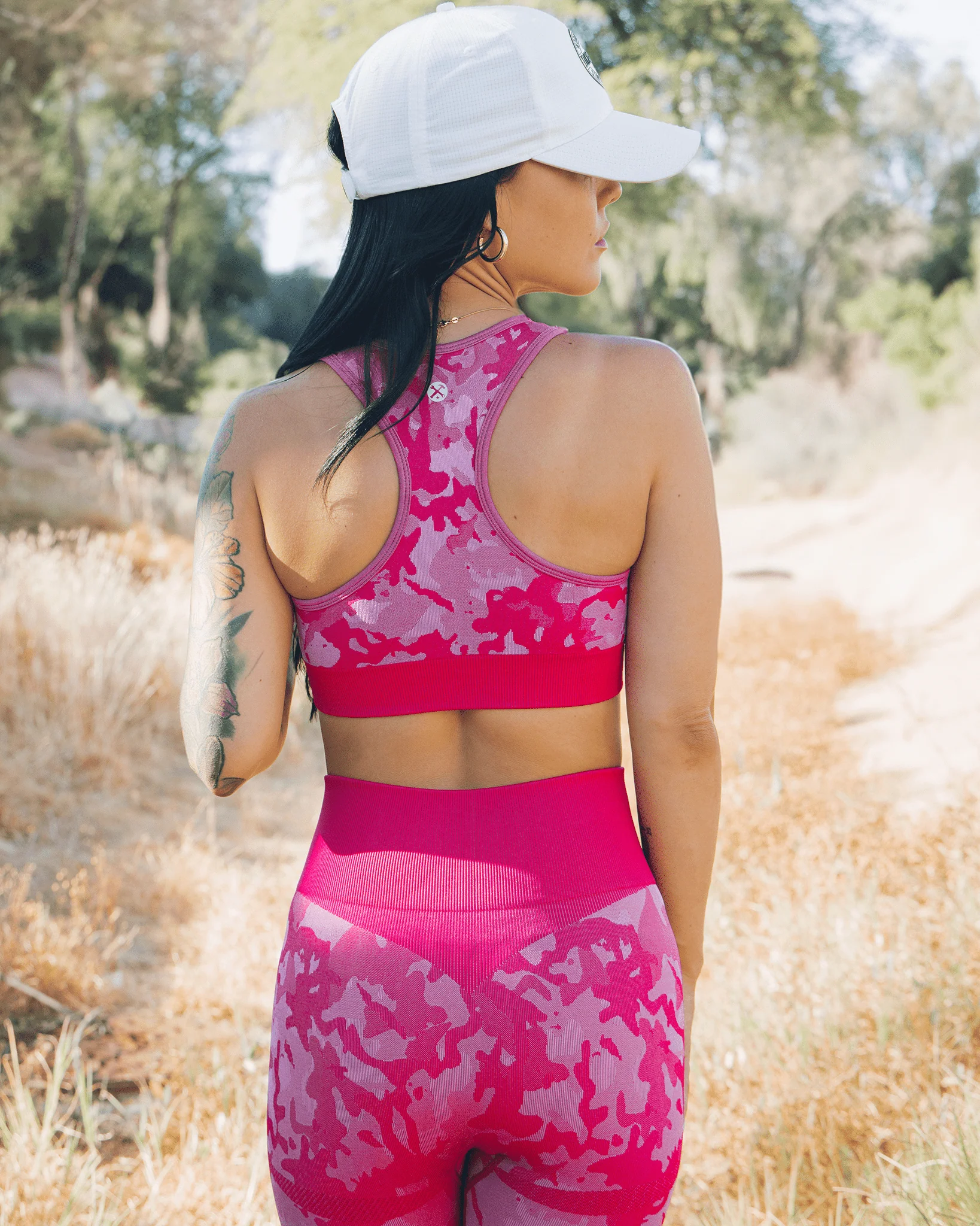 Women's Seamless Leggings - Pink Camo - Image 8