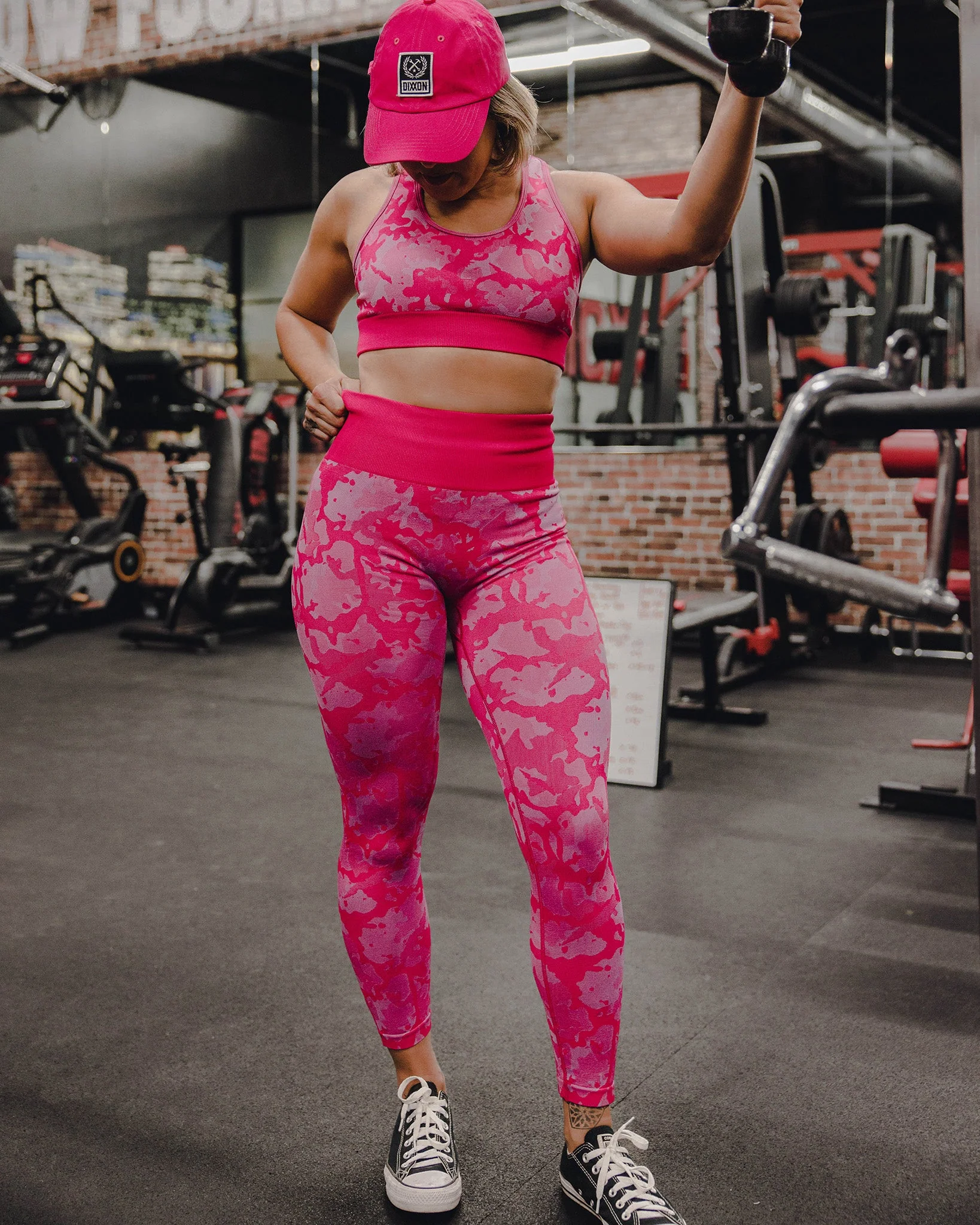 Women's Seamless Sports Bra - Pink Camo - Image 8
