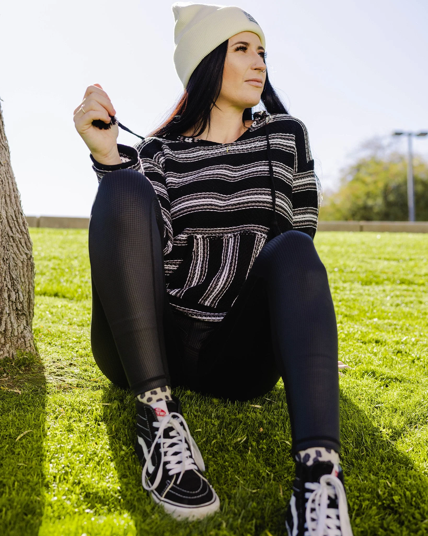 Women's Smuggler Hoodie - Black & White - Image 5