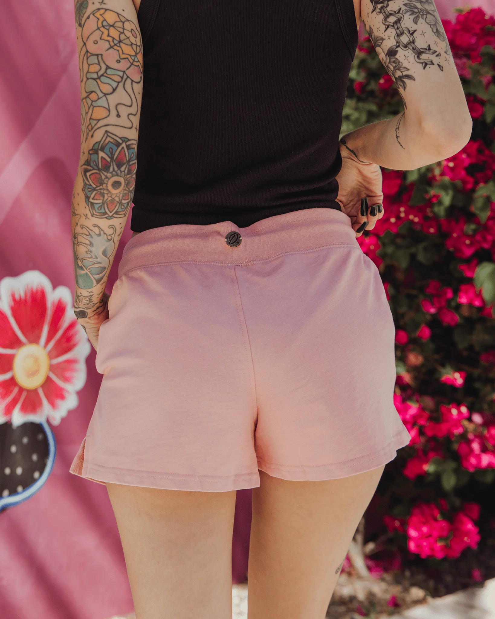 Women's Terry Shorts - Pink - Image 2
