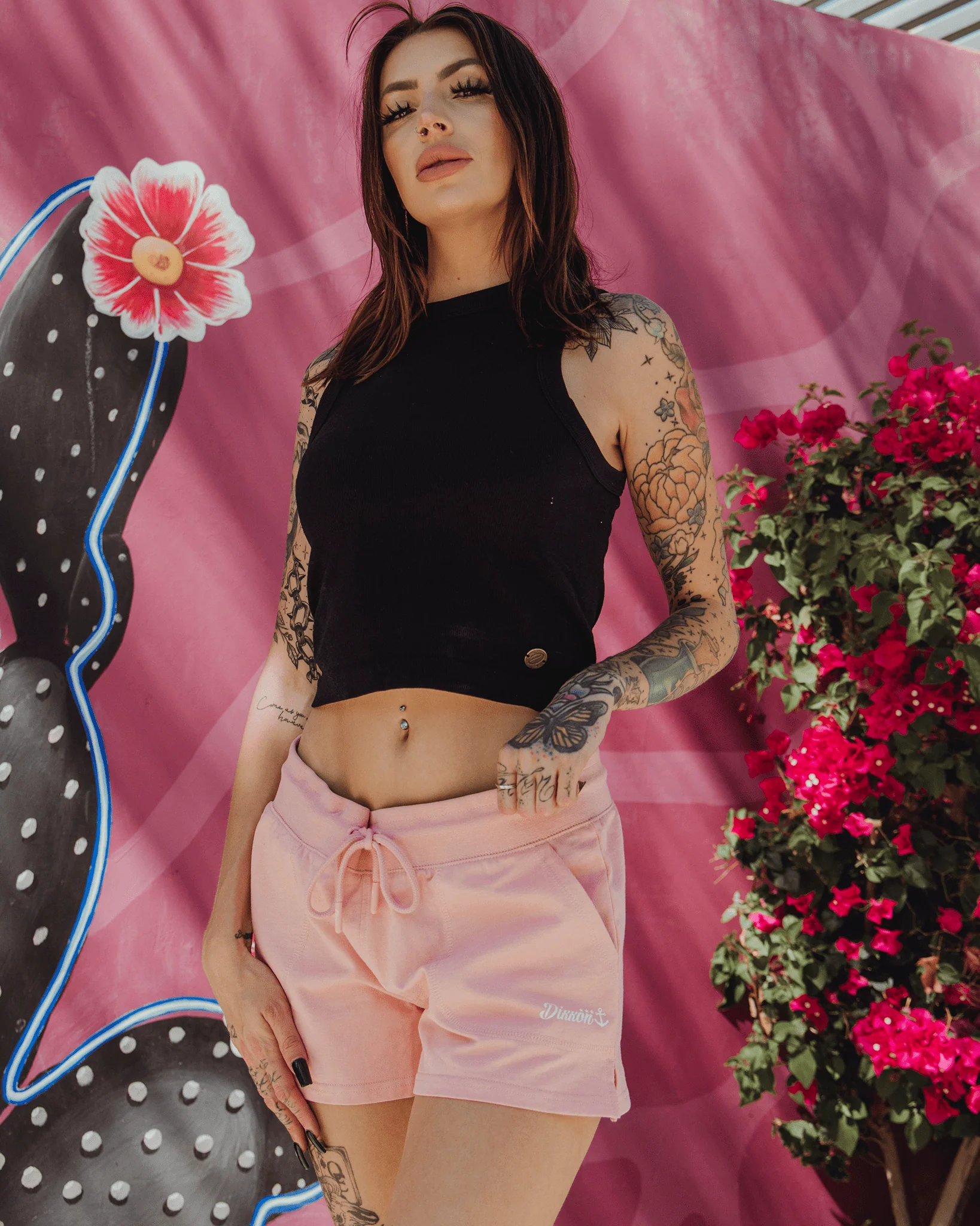 Women's Terry Shorts - Pink - Image 3