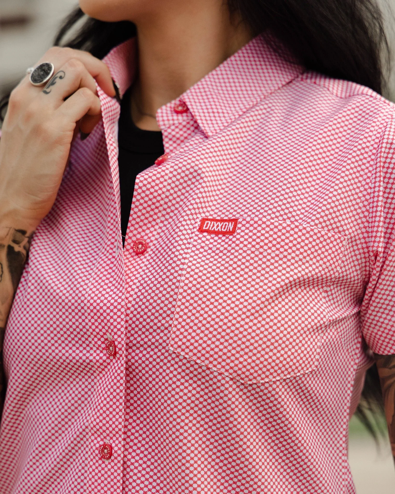 Women's The Trap Party Shirt - Red & White - Image 5