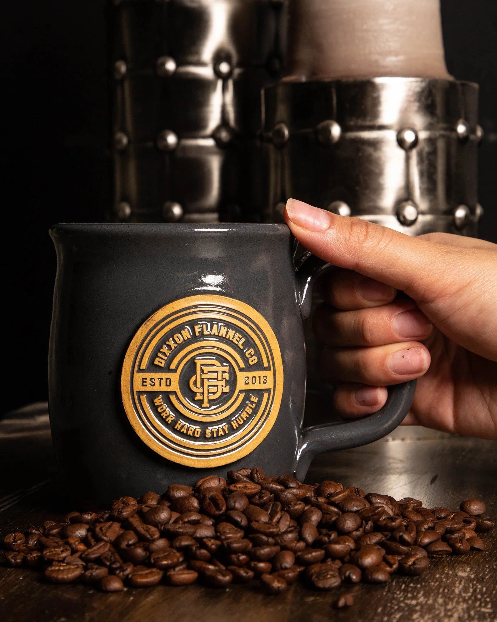 Work Hard Badge Java Taster Mug - Image 2