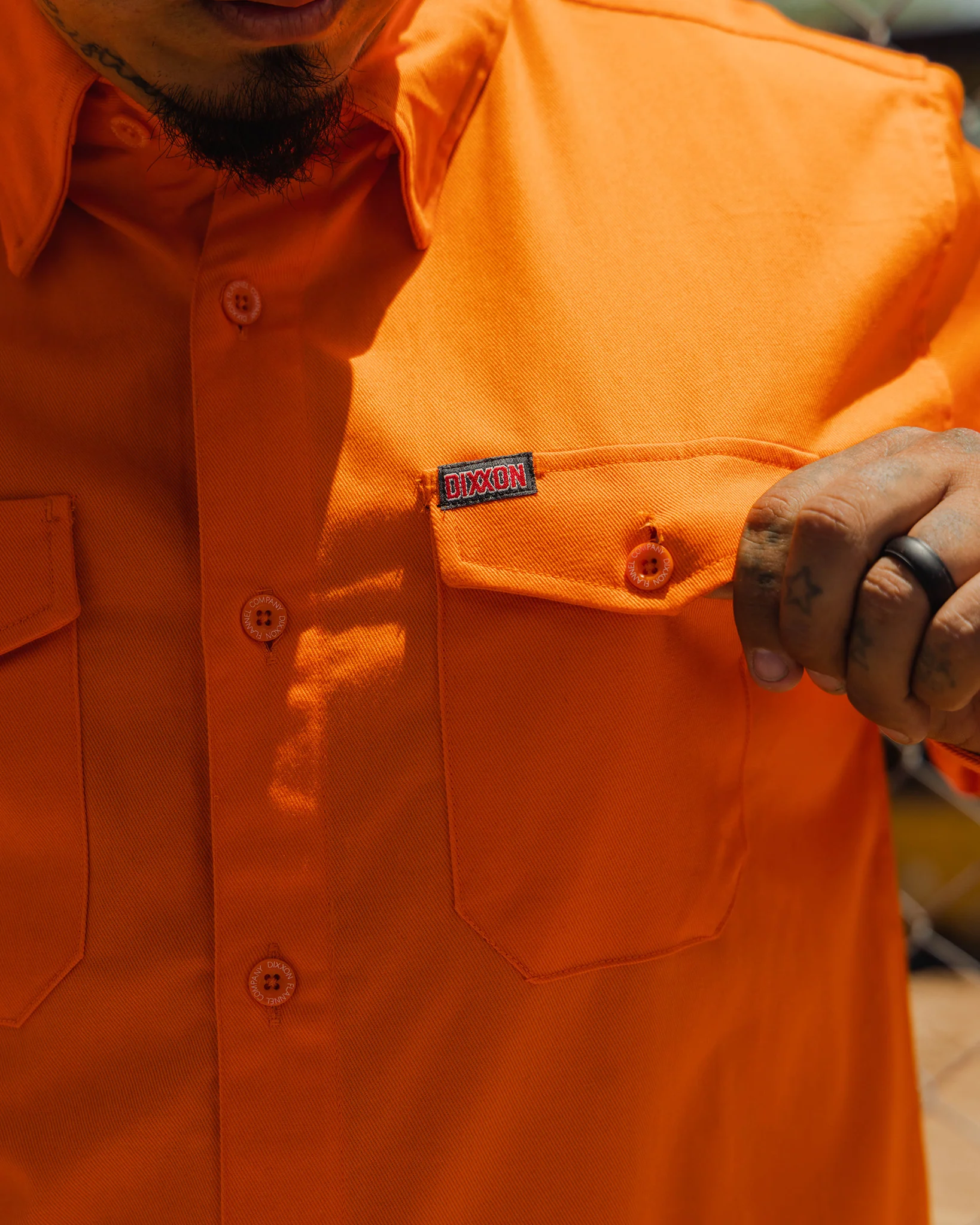 WorkForce Hi Vis FR Work Shirt - Orange - Image 5