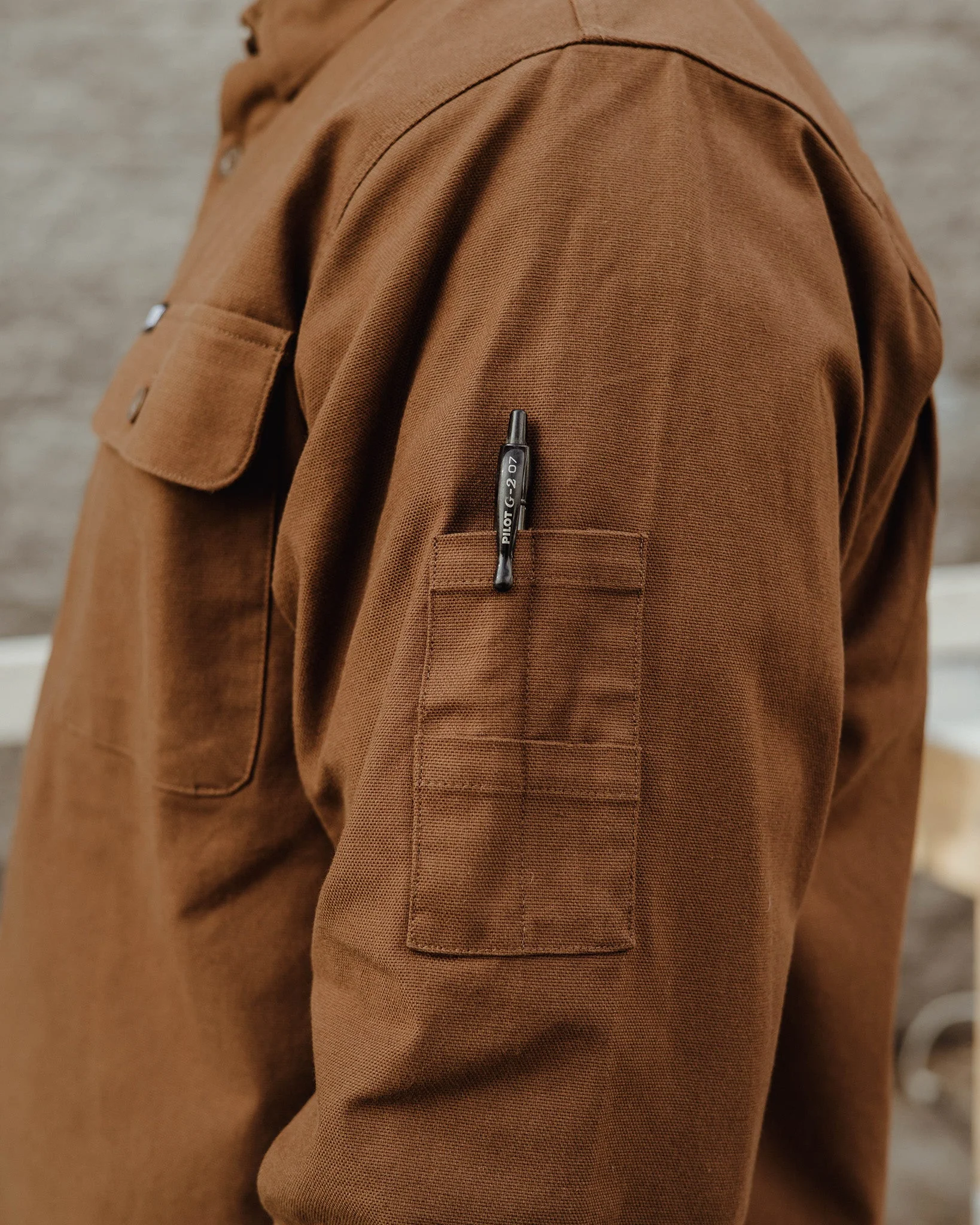 Work Shirt Long Sleeve - Brown - Image 3