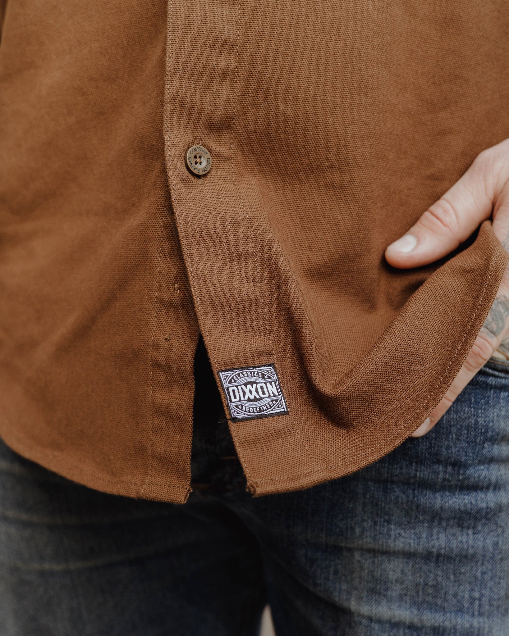 Work Shirt Long Sleeve - Brown - Image 5