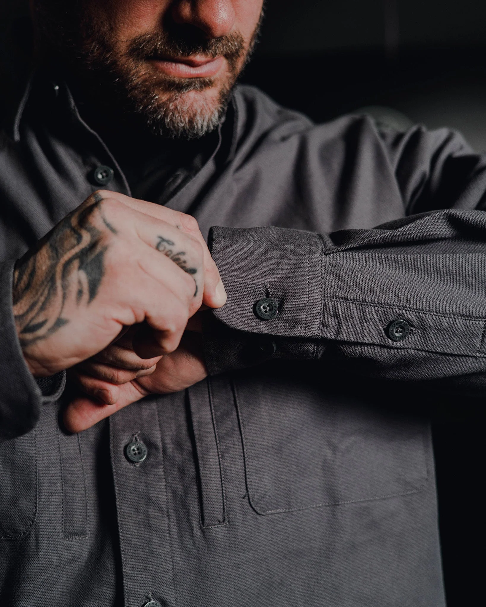 Work Shirt Long Sleeve - Gray - Image 8